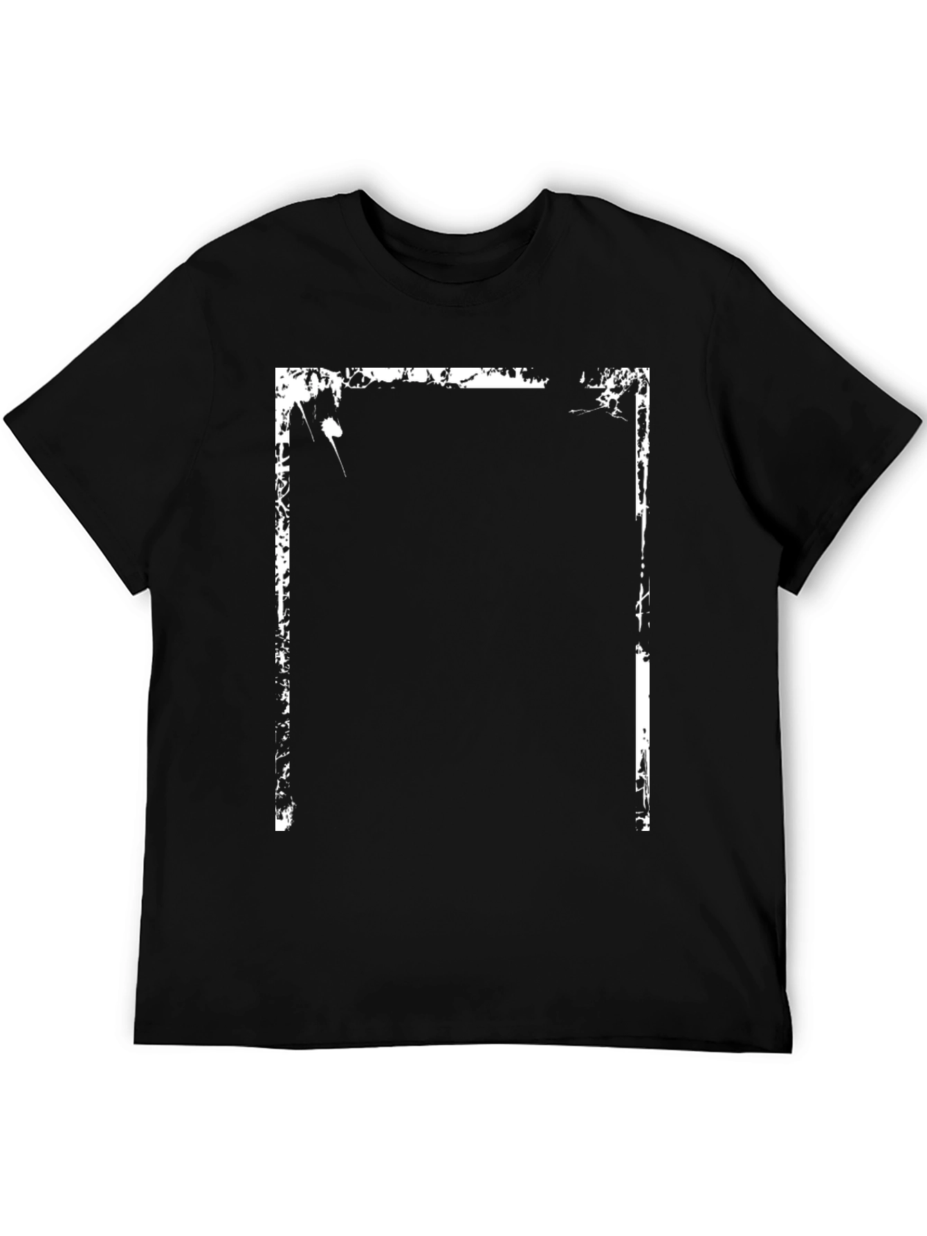Distressed Frame Graphic Tee - Black