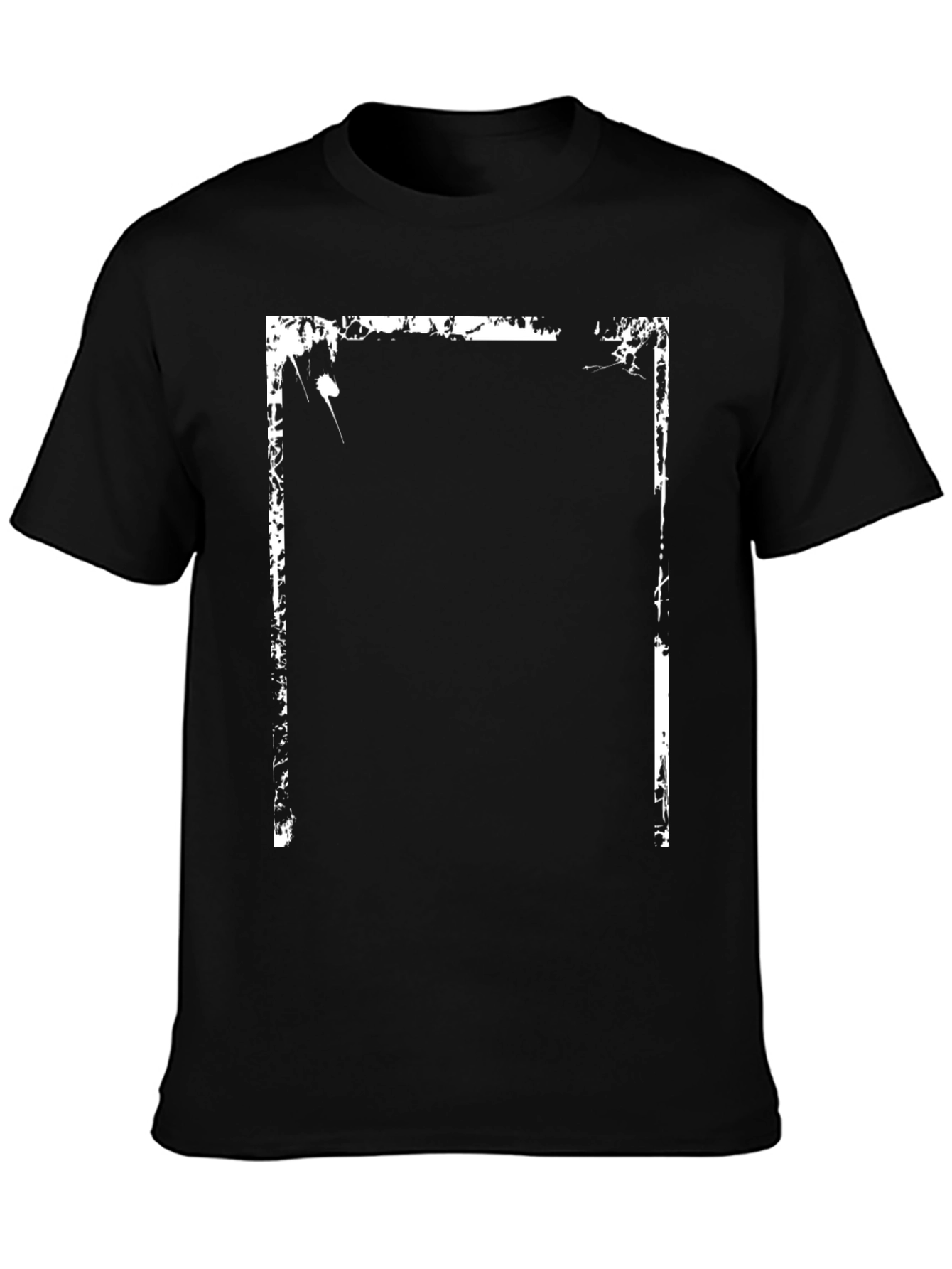 Distressed Frame Graphic Tee - Black