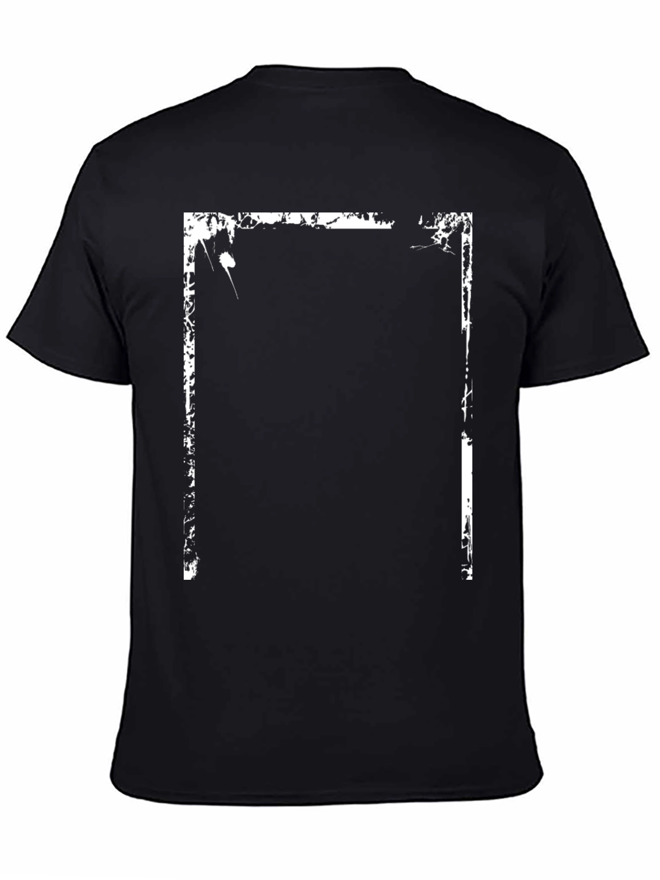 Distressed Frame Graphic Tee - Black