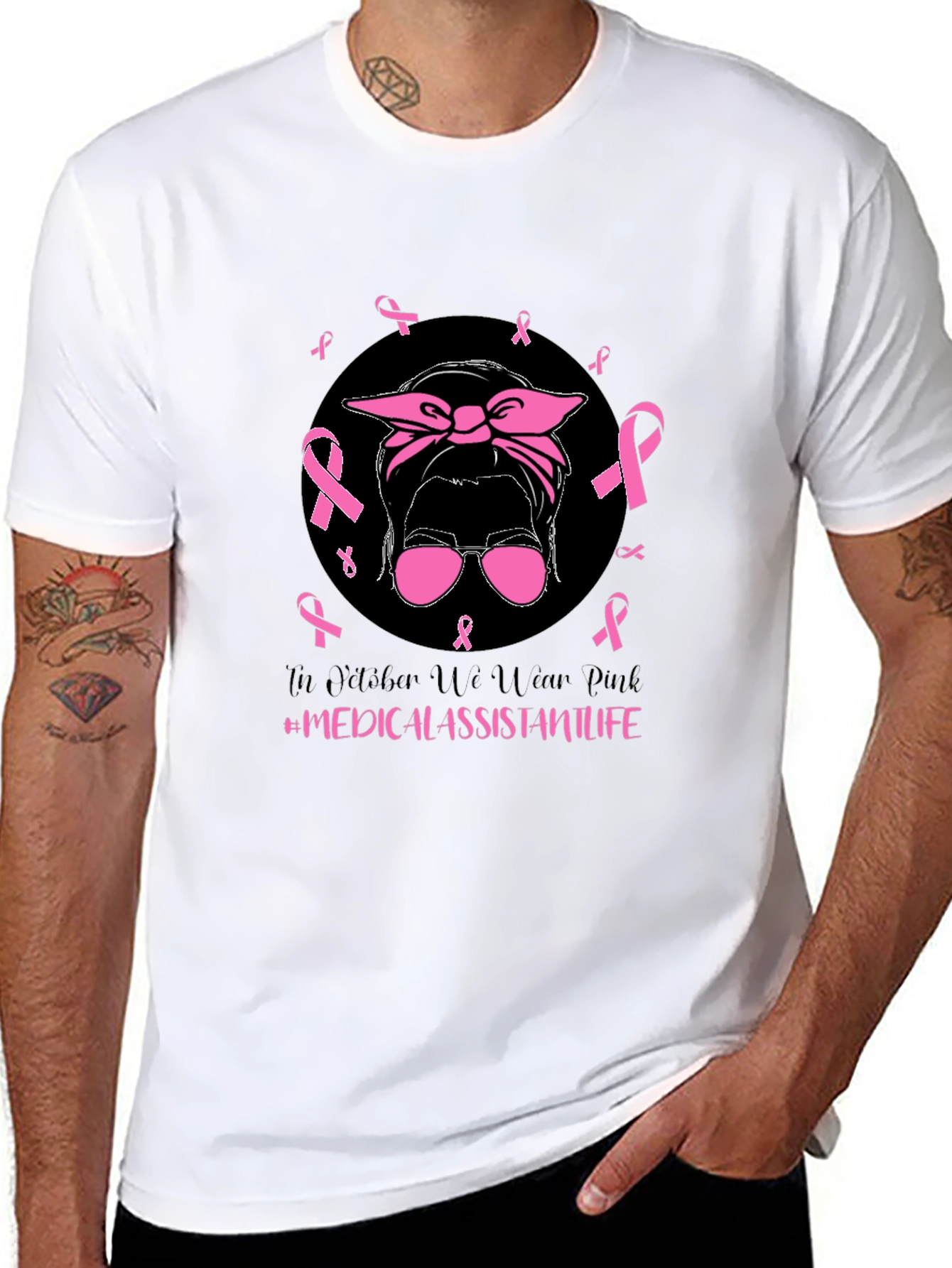 Pink Ribbon Medical Assistant Life T-Shirt