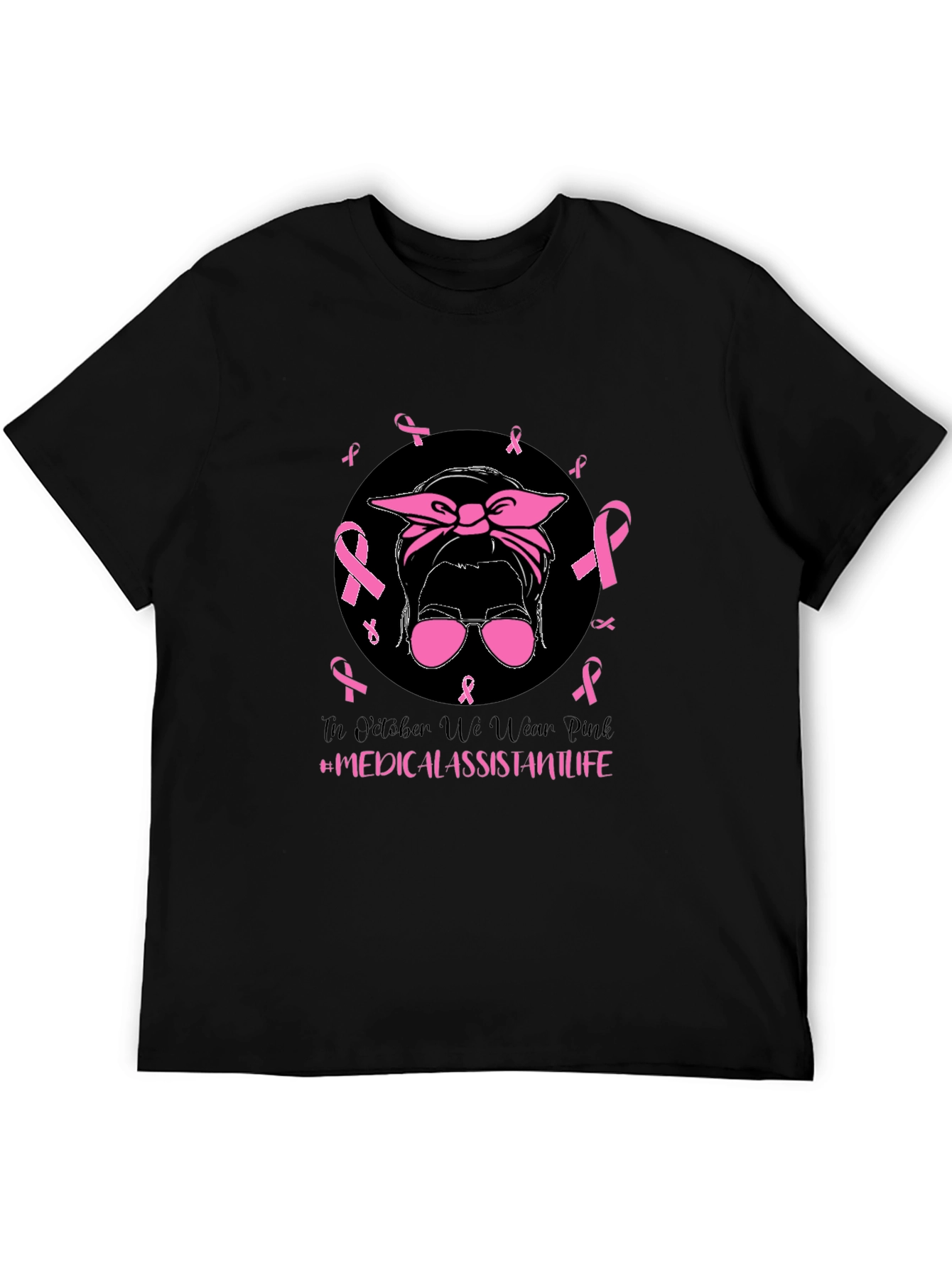 Pink Ribbon Medical Assistant Life T-Shirt