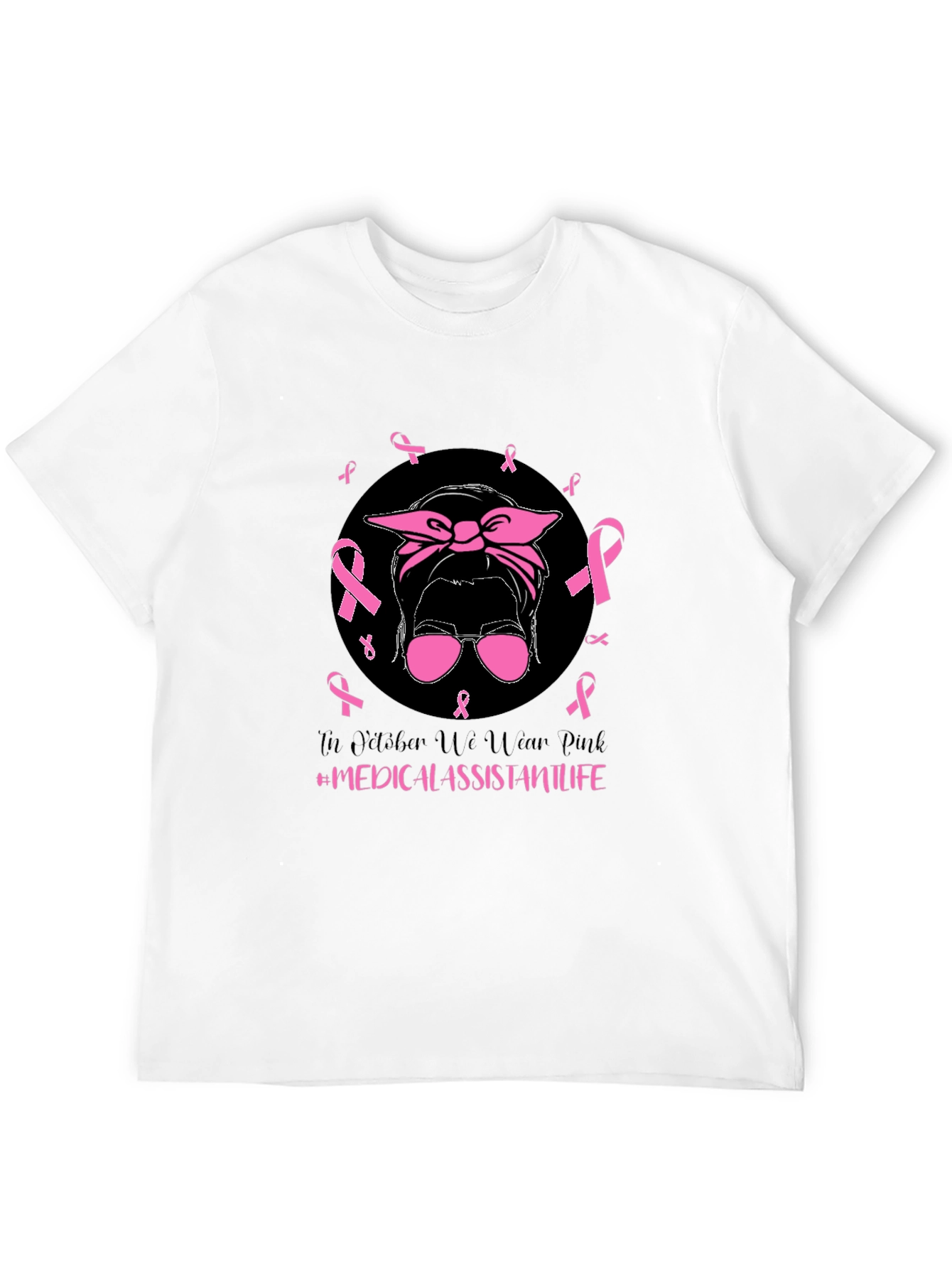 Pink Ribbon Medical Assistant Life T-Shirt