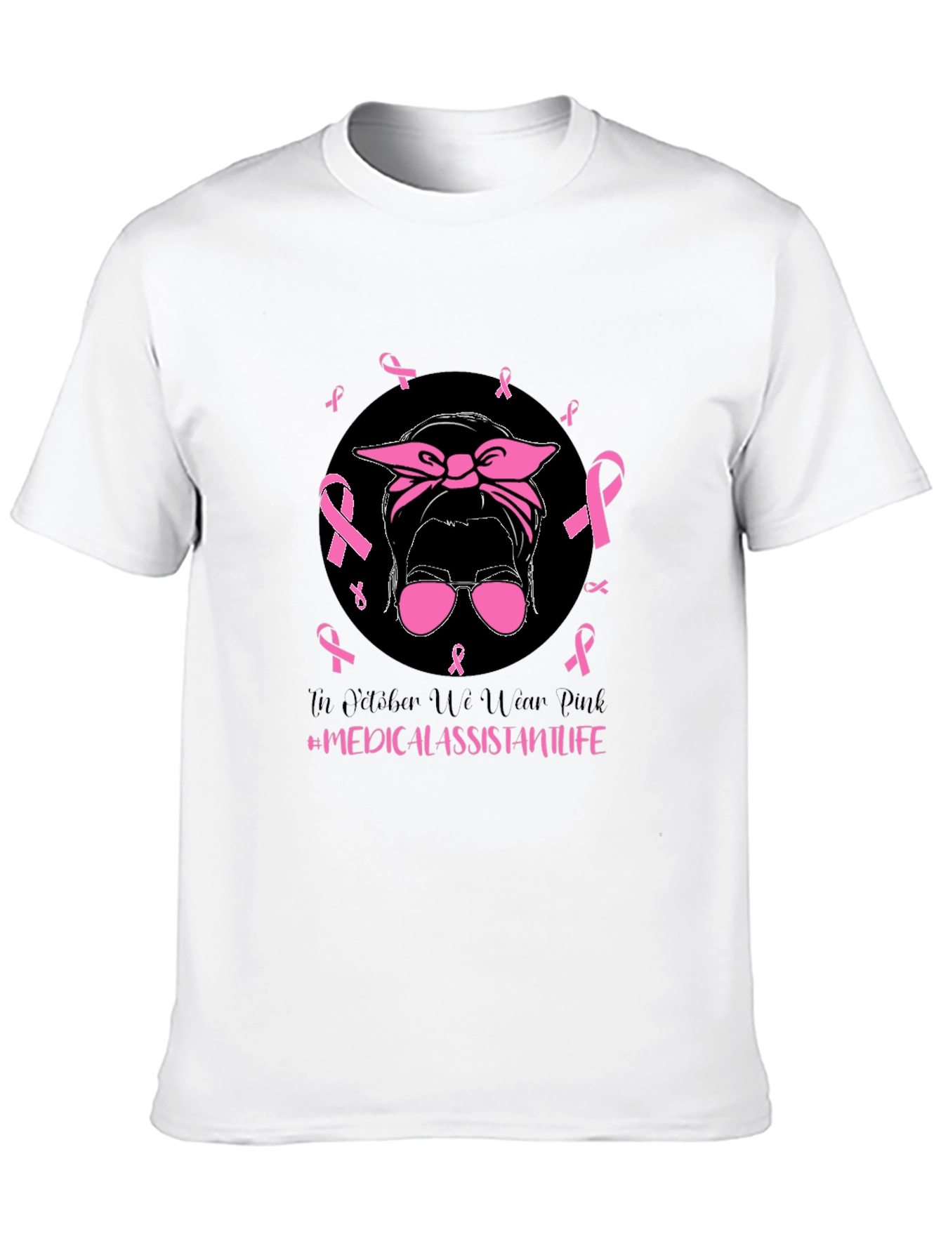 Pink Ribbon Medical Assistant Life T-Shirt