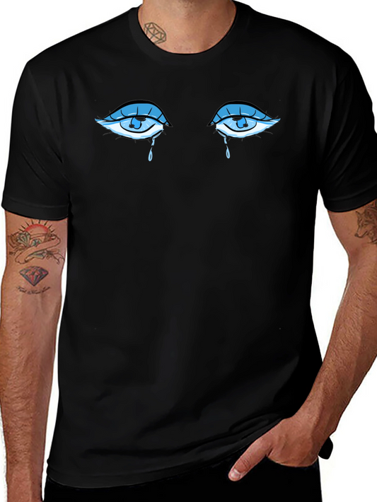 Crying Eyes Graphic Tee - Stylish Comfort