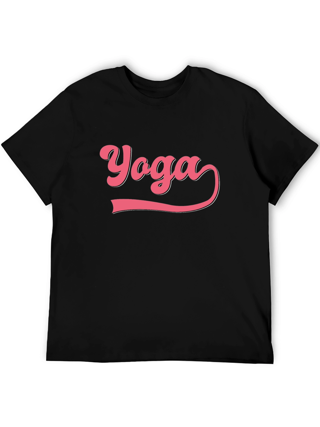 Yoga Graphic Tee - Black Cotton Blend
