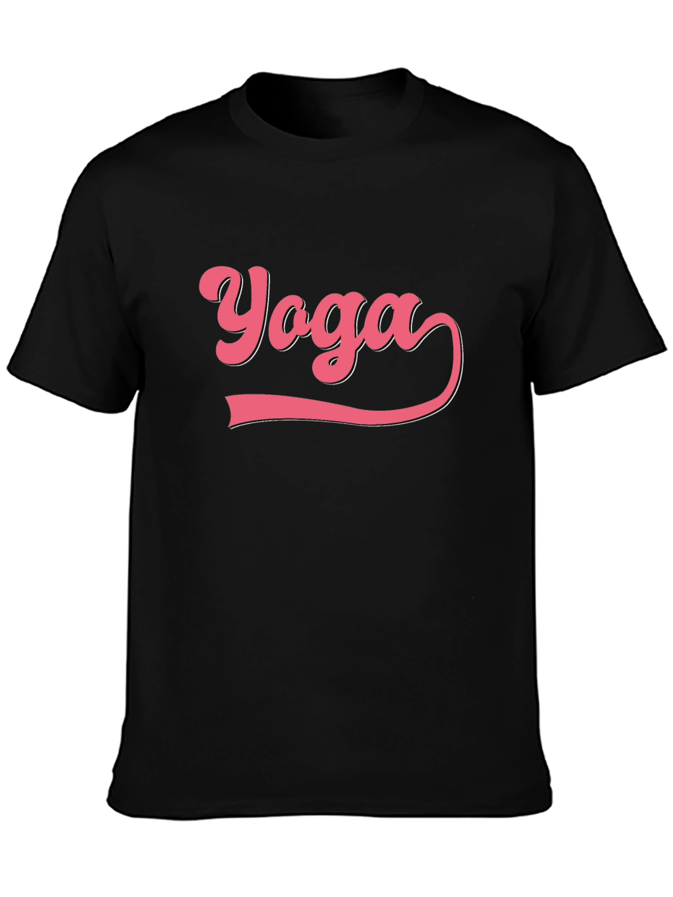 Yoga Graphic Tee - Black Cotton Blend