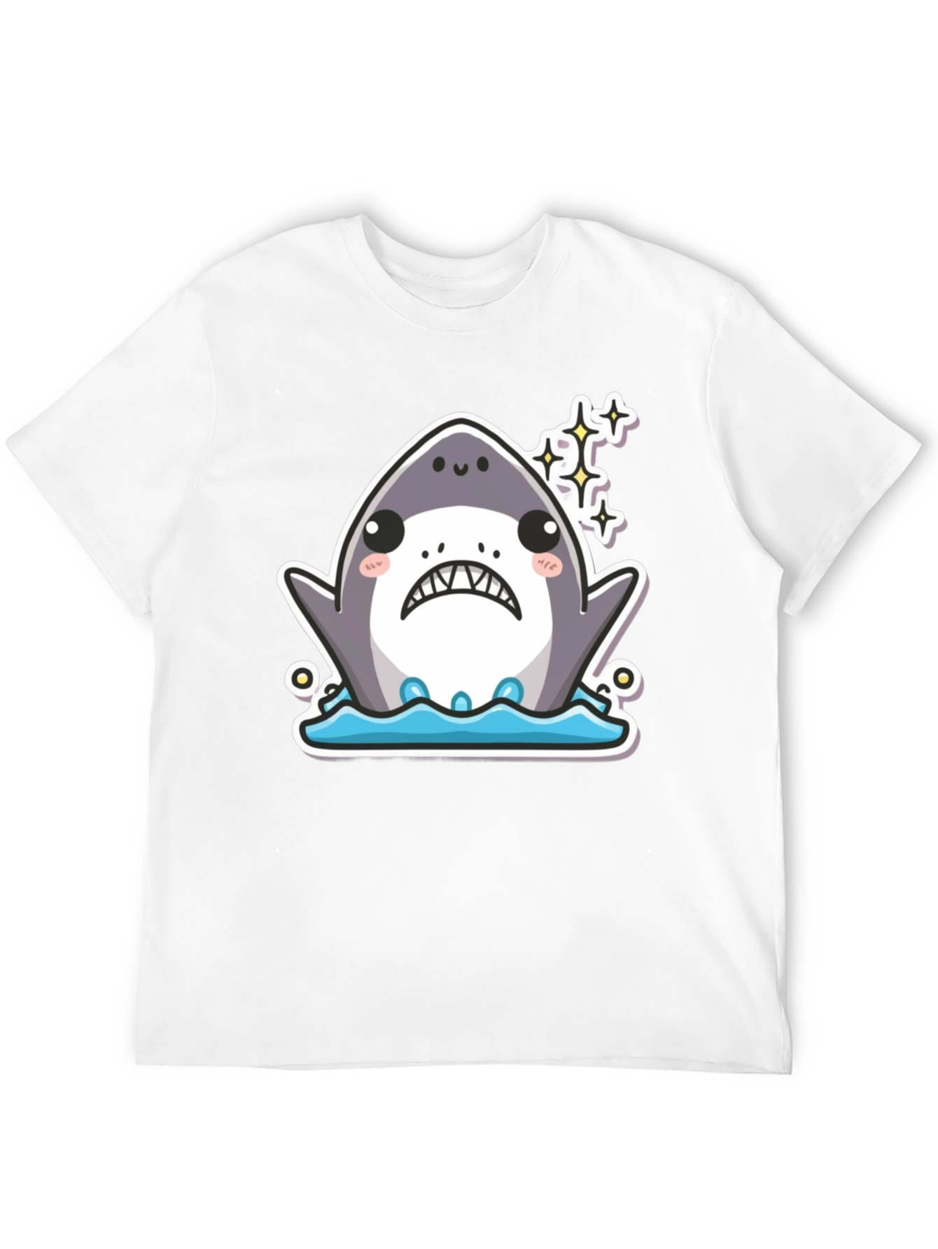 Kawaii Shark T-Shirt - Cute Cartoon Graphic Tee