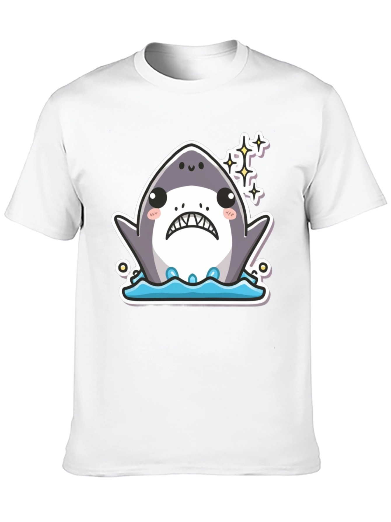 Kawaii Shark T-Shirt - Cute Cartoon Graphic Tee
