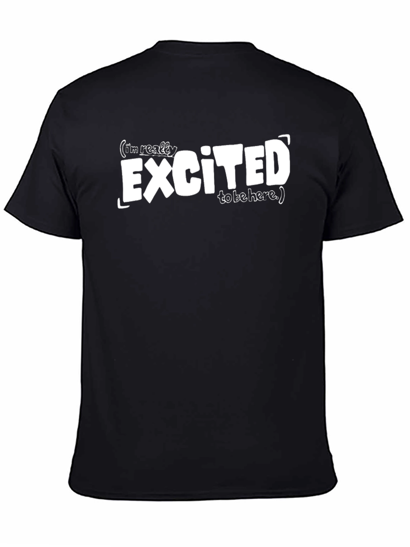 Excited to Be Here Graphic Tee - Black