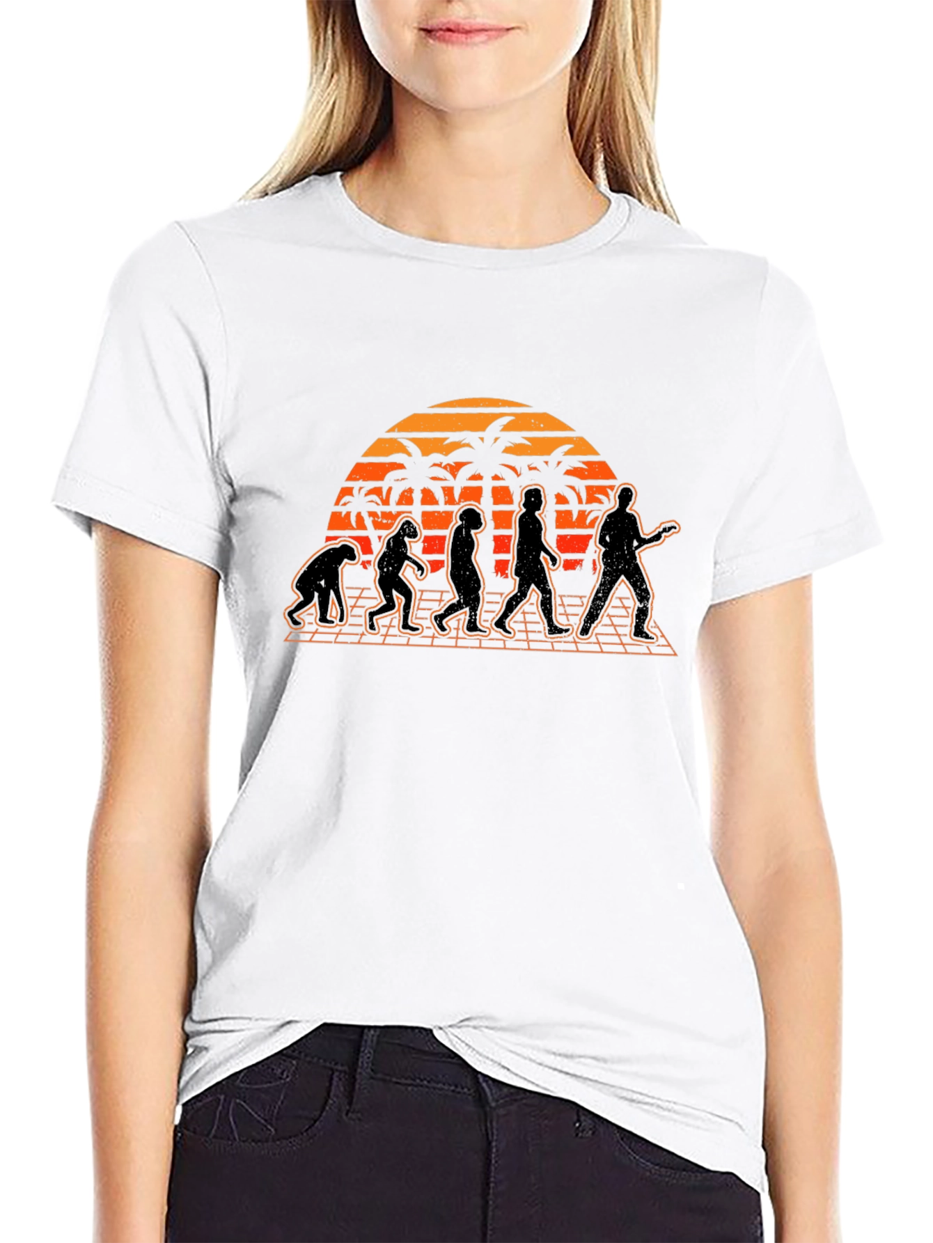 Retro Evolution T-Shirt - Guitar Players Sunset