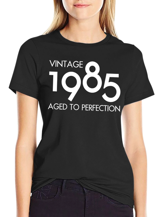 Vintage 1985 Aged to Perfection Black T-Shirt