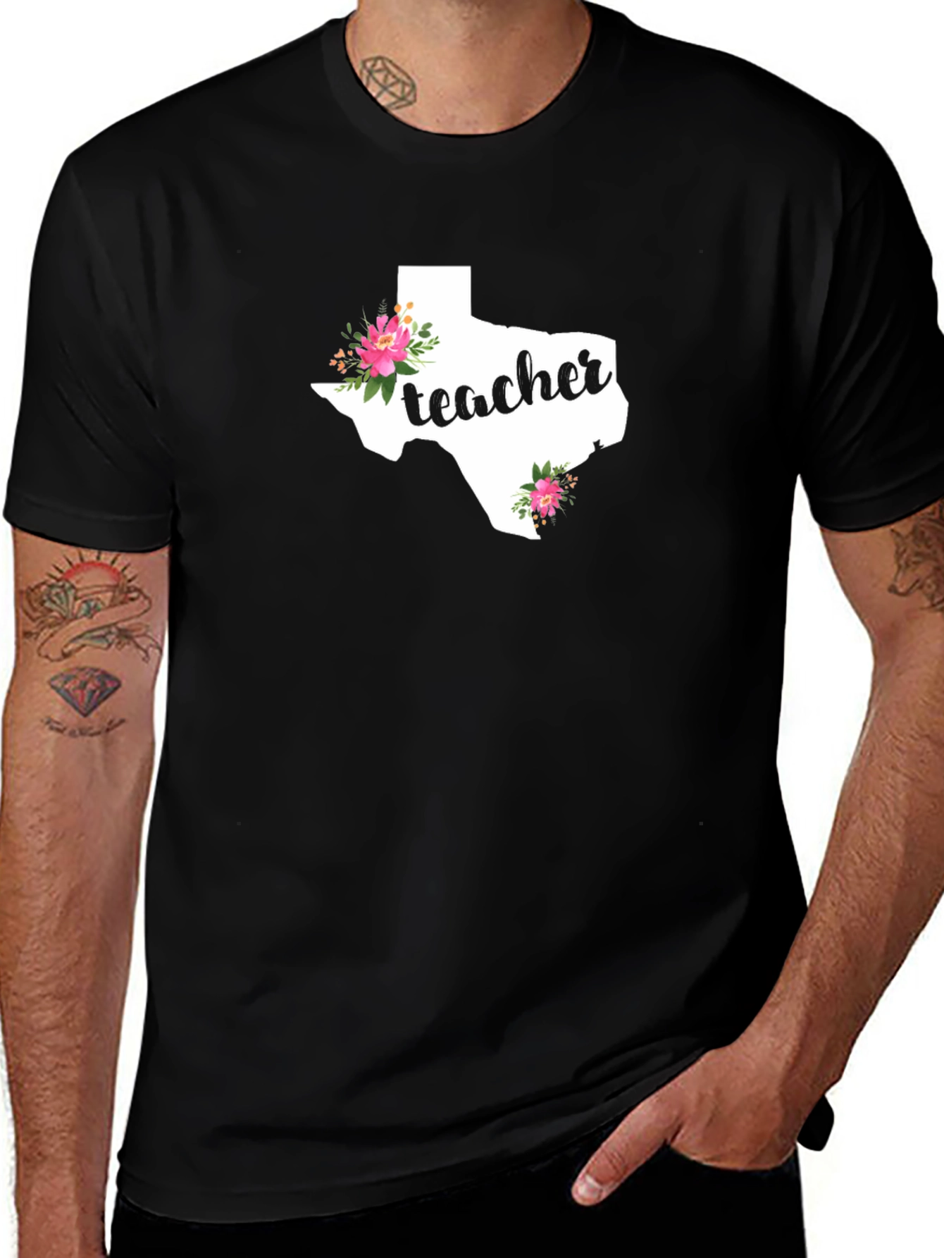 Texas Teacher Floral T-Shirt