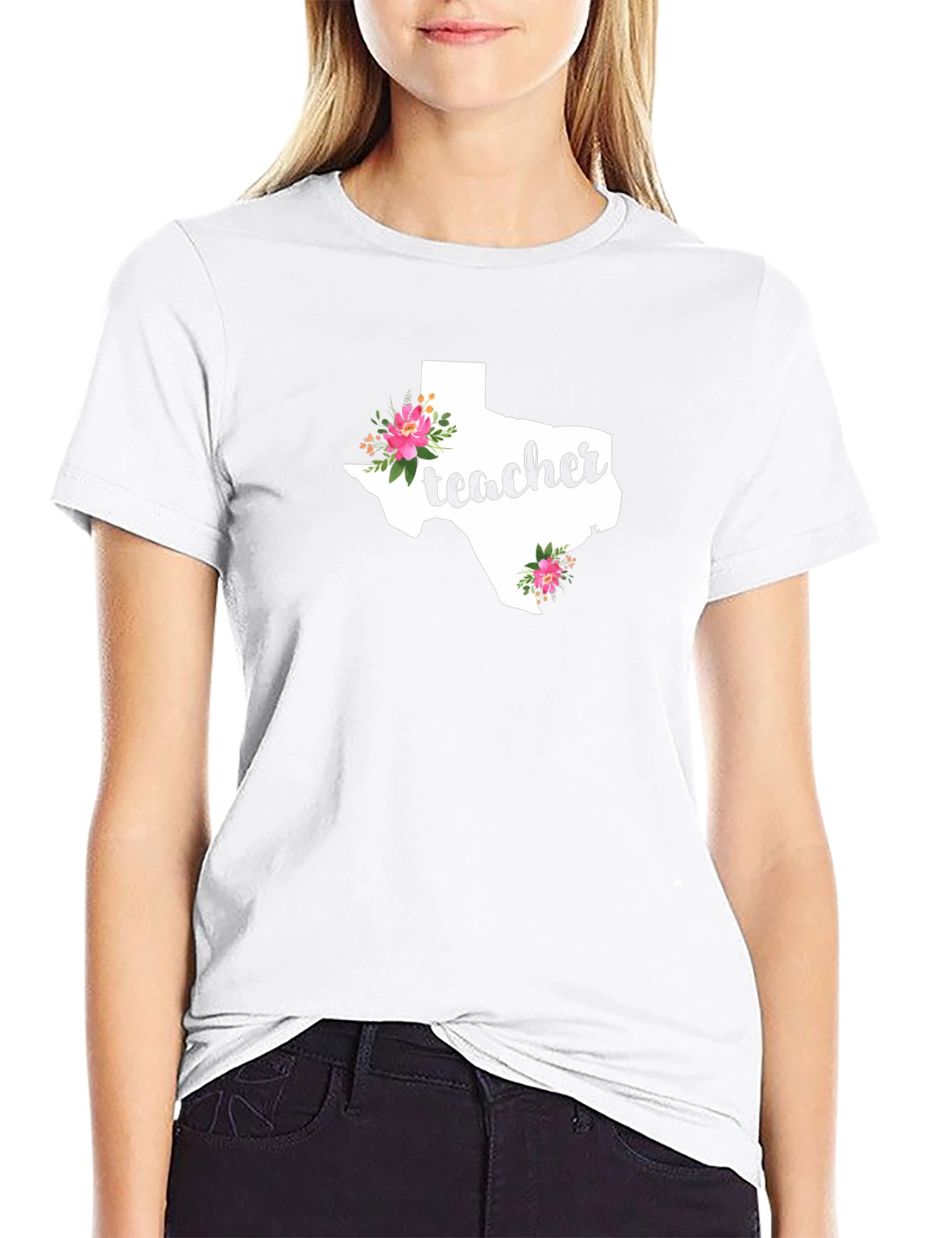 Texas Teacher Floral T-Shirt
