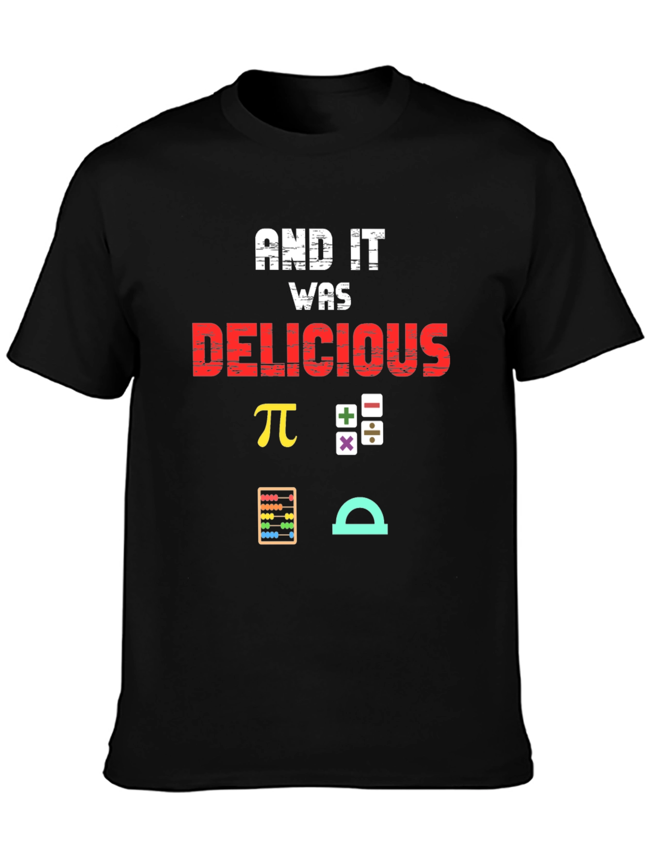 Math Delicious Black Graphic Tee