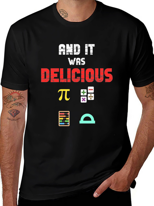 Math Delicious Black Graphic Tee