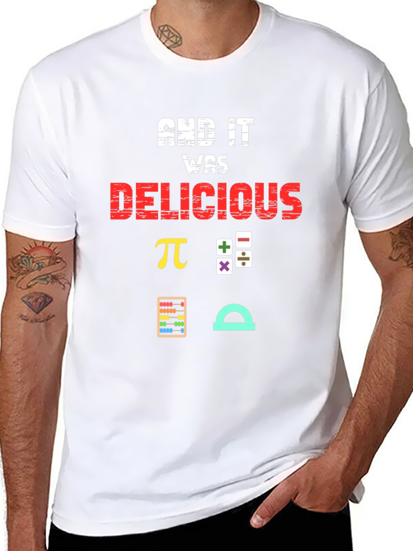 Math Delicious Black Graphic Tee