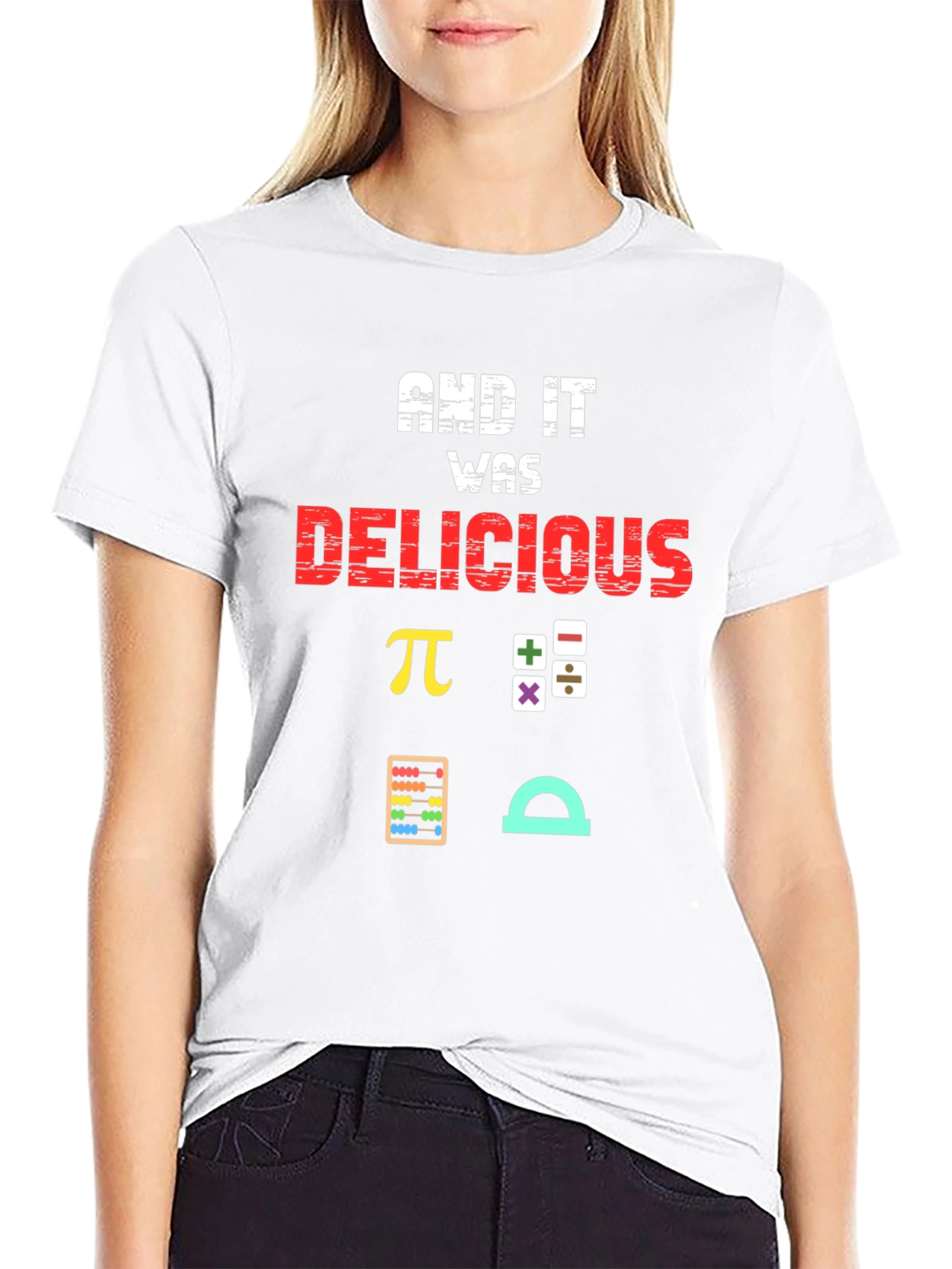 Math Delicious Black Graphic Tee