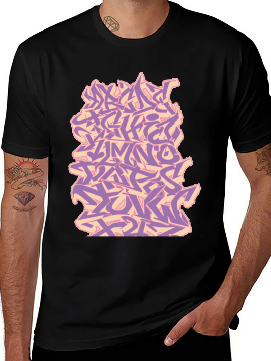Graffiti Alphabet Black T-Shirt