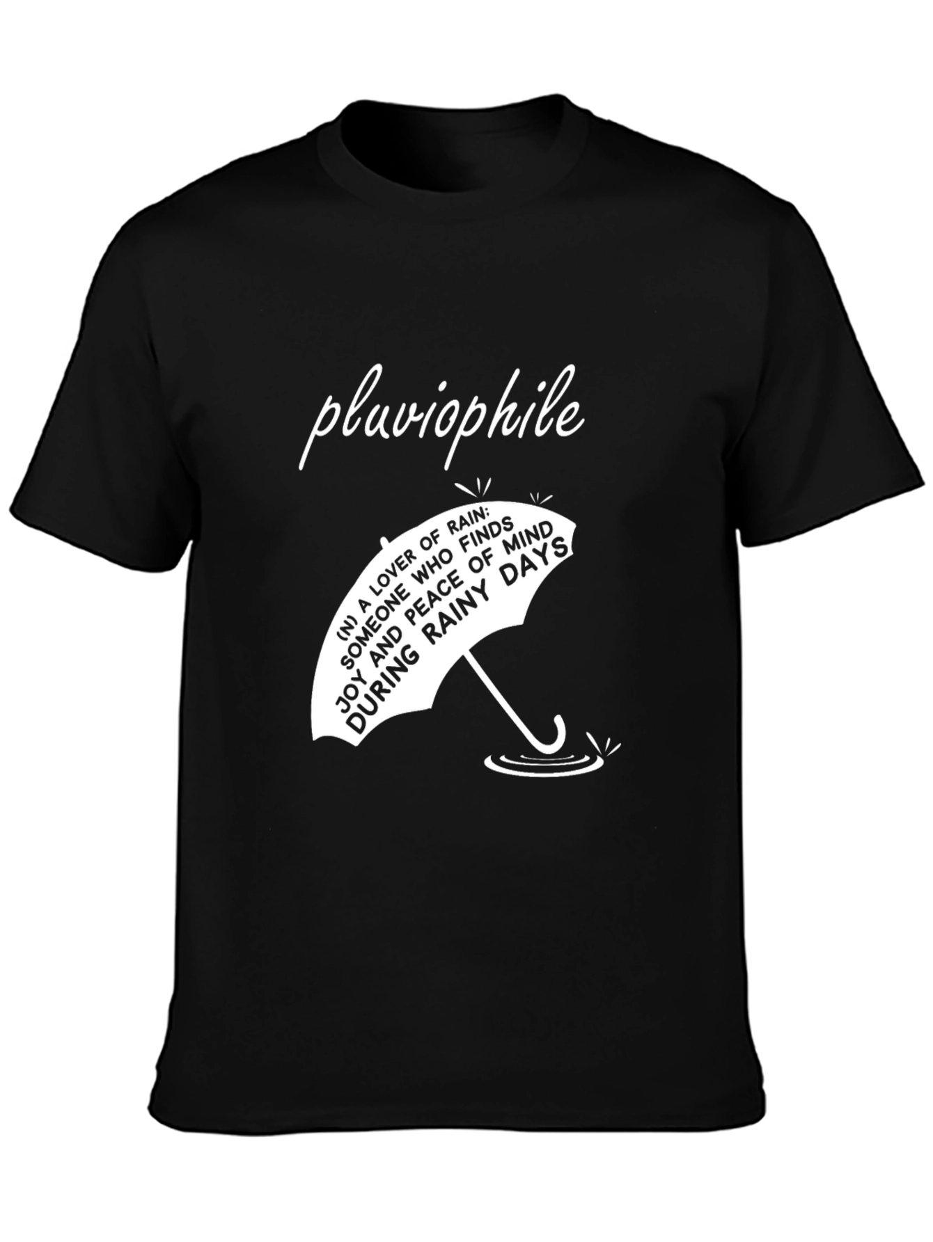 Pluviophile T-Shirt - Rainy Day Lover Tee