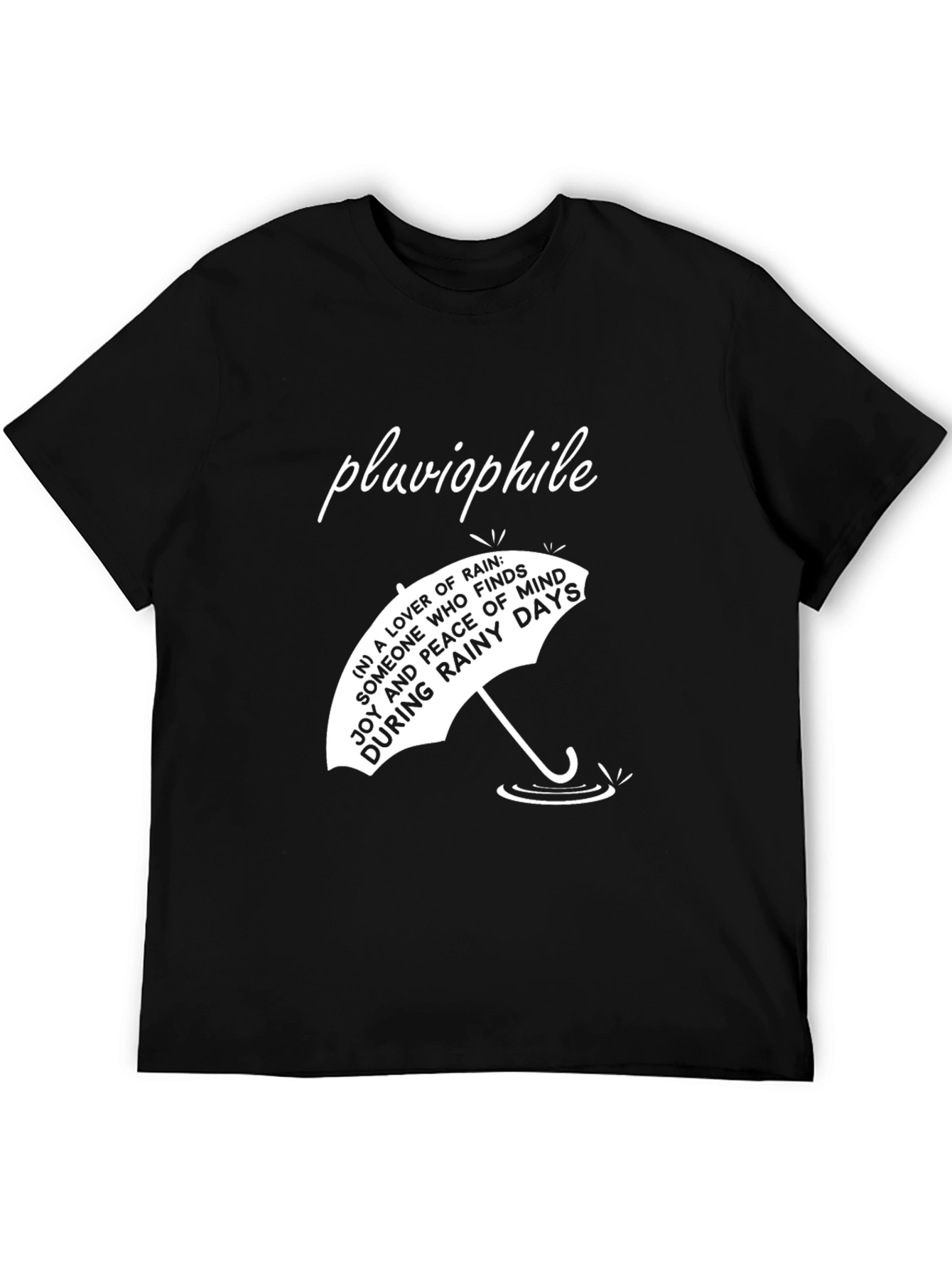Pluviophile T-Shirt - Rainy Day Lover Tee
