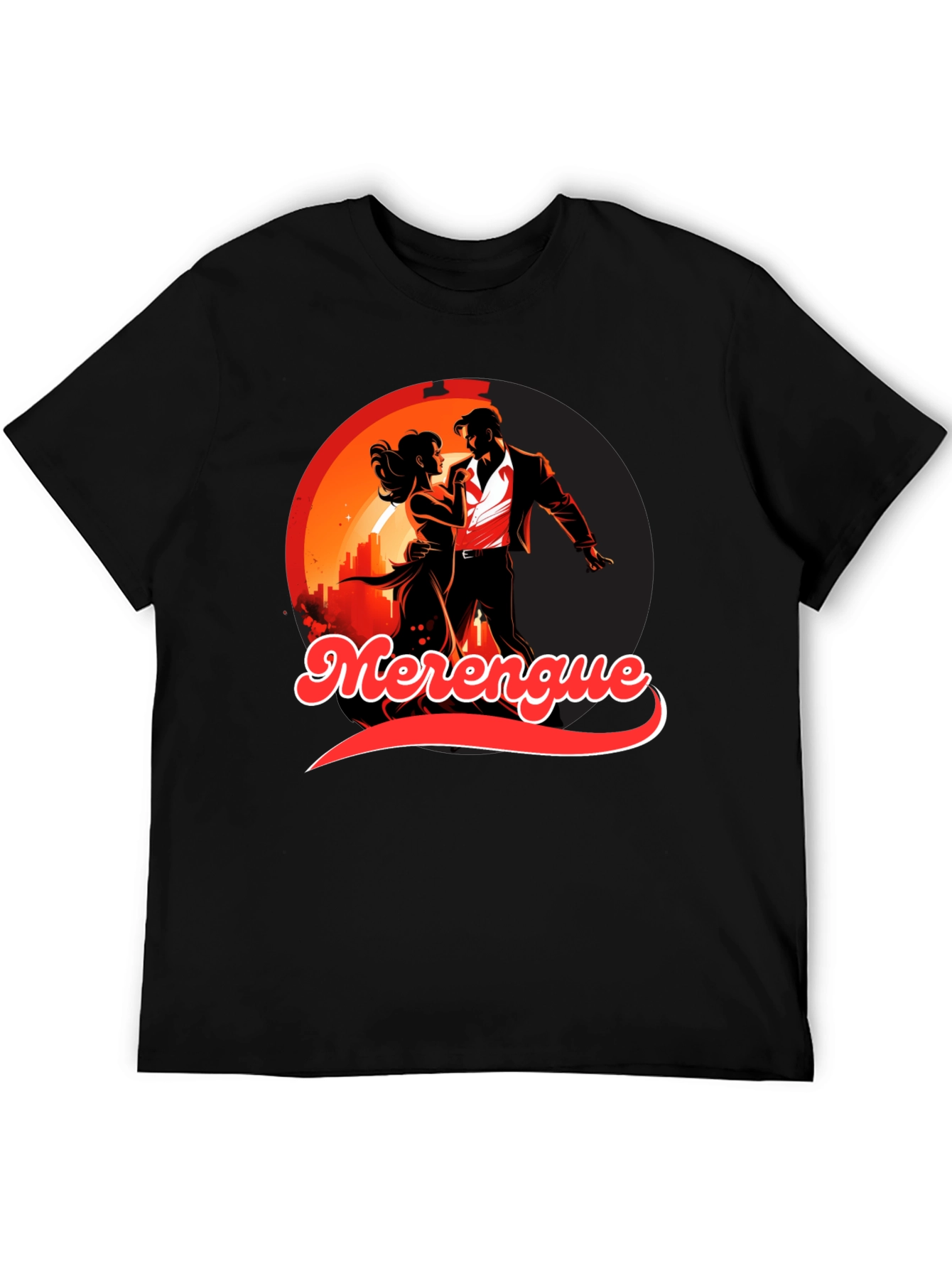 Merengue Dance Black T-Shirt