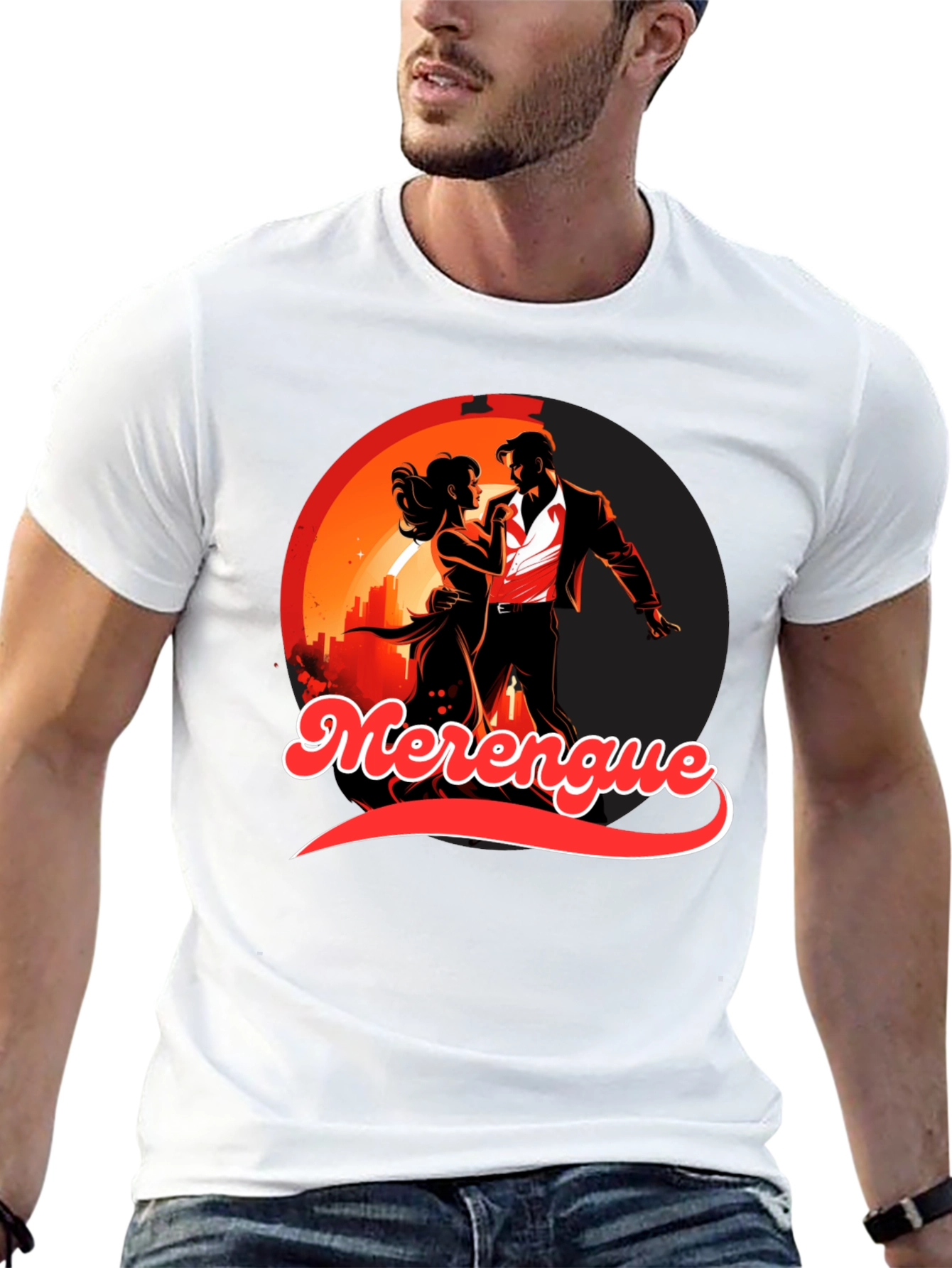 Merengue Dance Black T-Shirt