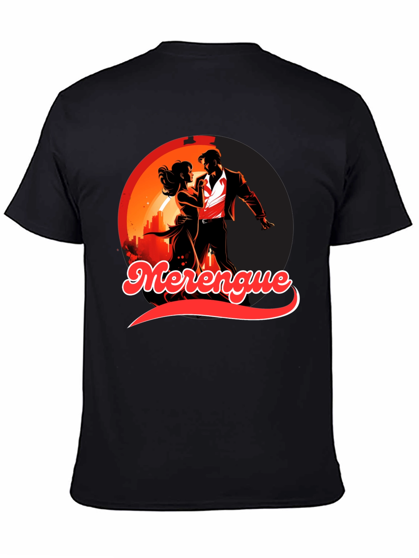 Merengue Dance Black T-Shirt