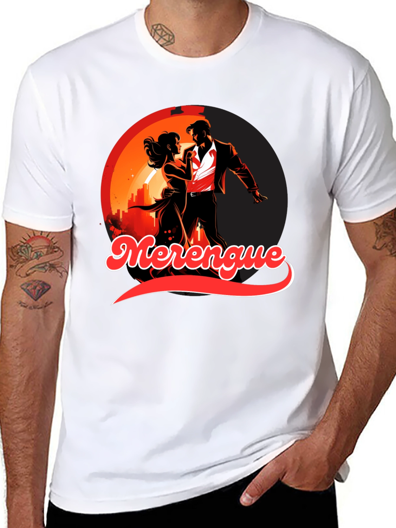 Merengue Dance Black T-Shirt