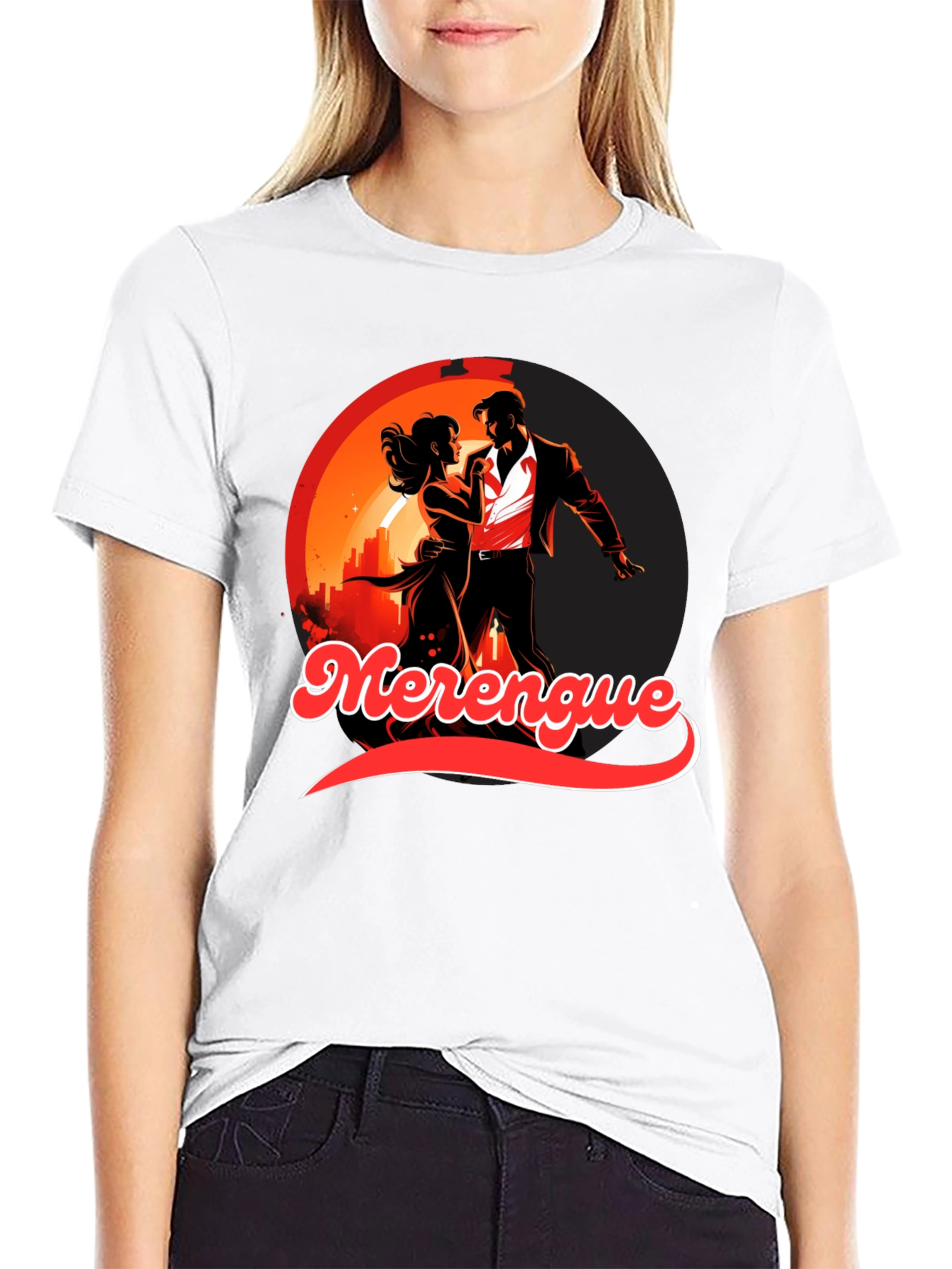 Merengue Dance Black T-Shirt