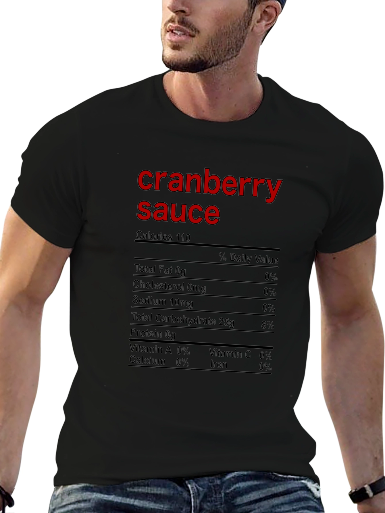 Cranberry Sauce Nutrition Facts Funny T-Shirt