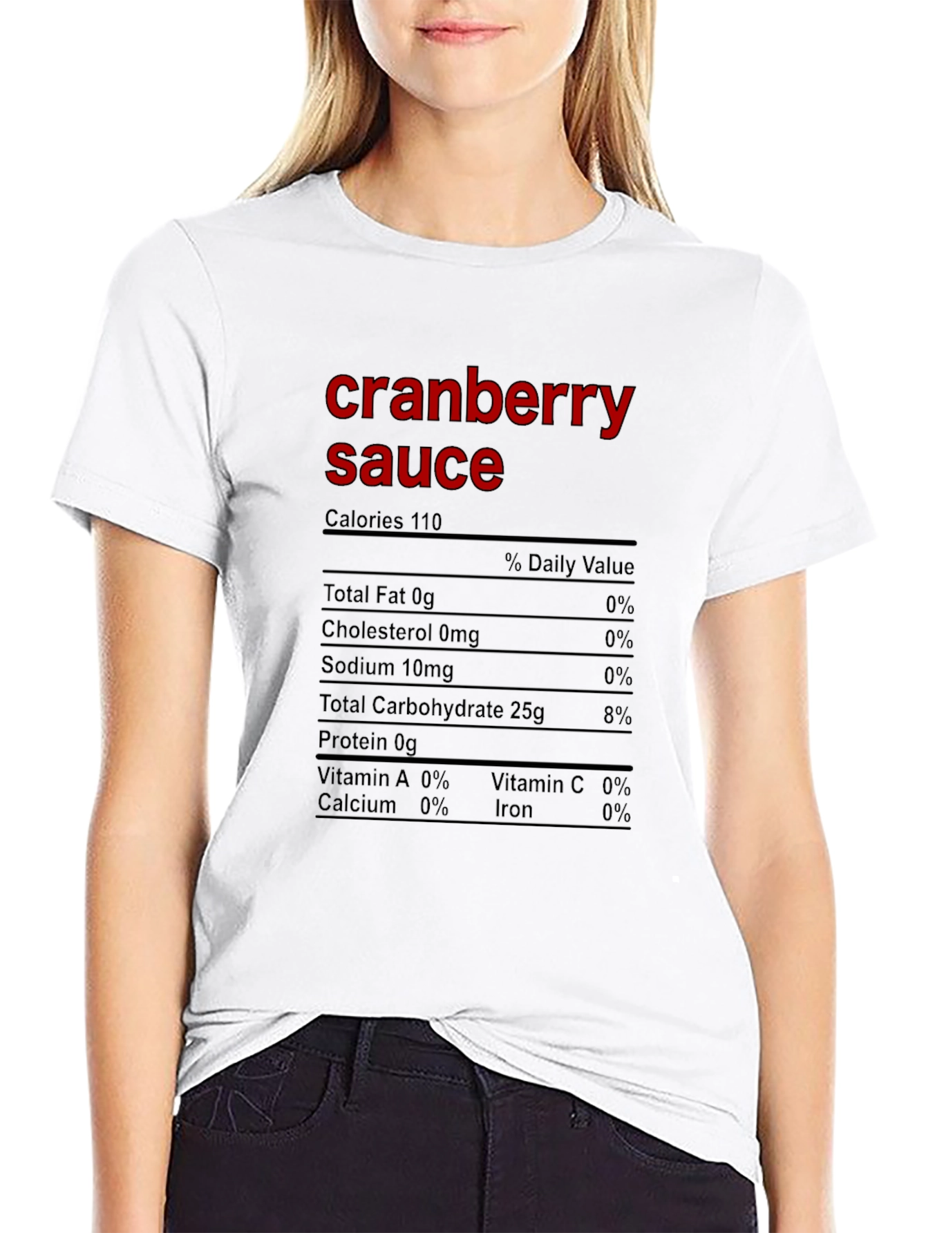 Cranberry Sauce Nutrition Facts Funny T-Shirt