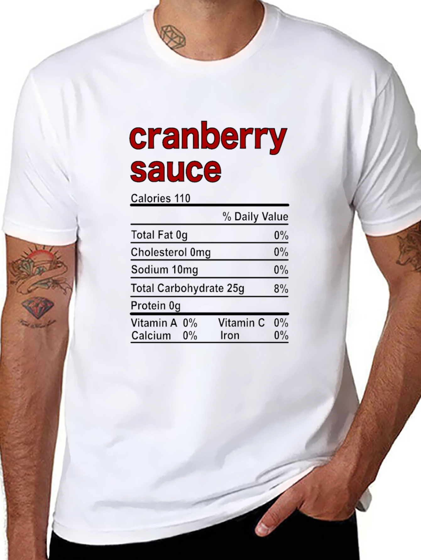 Cranberry Sauce Nutrition Facts Funny T-Shirt
