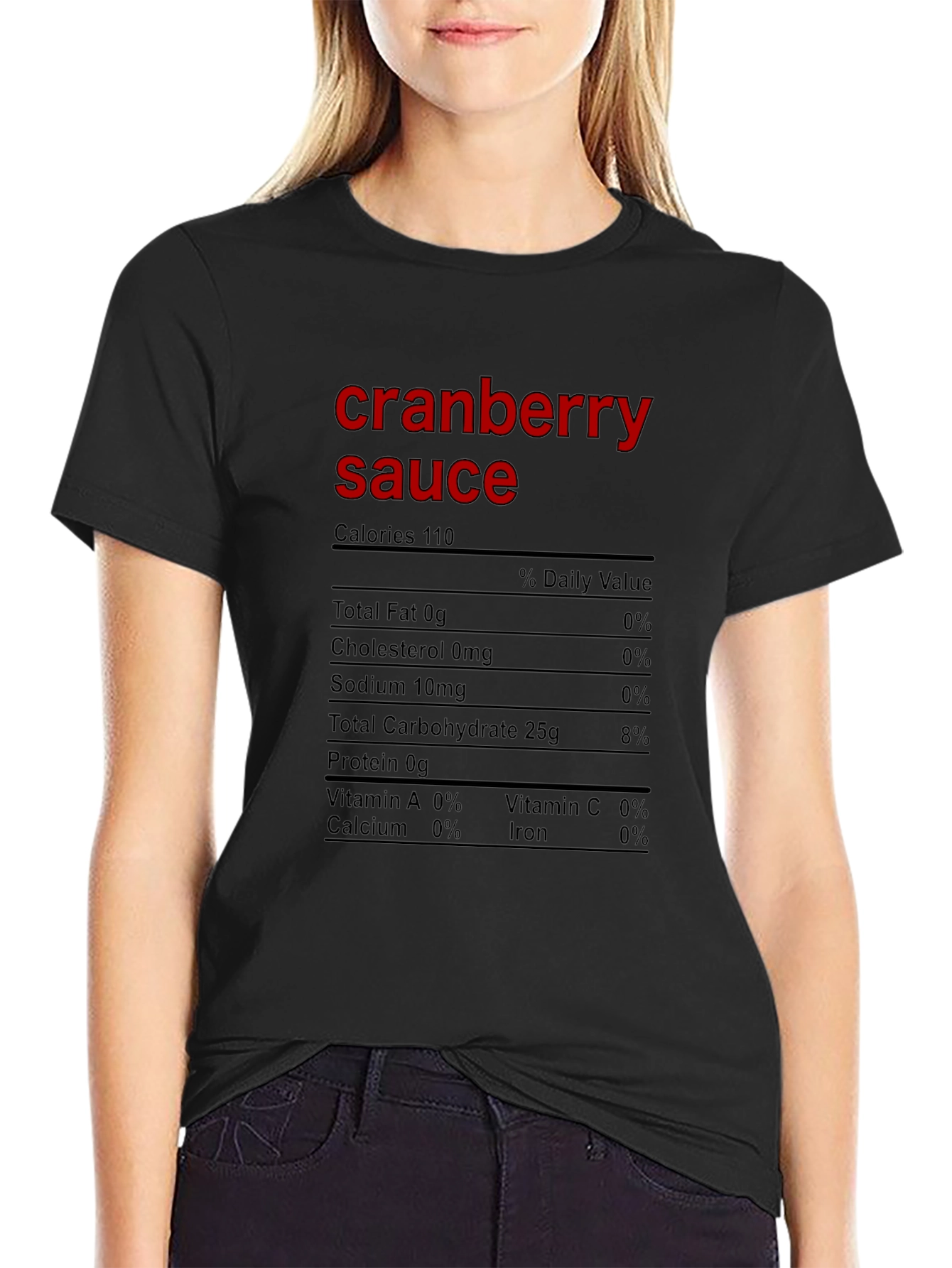 Cranberry Sauce Nutrition Facts Funny T-Shirt