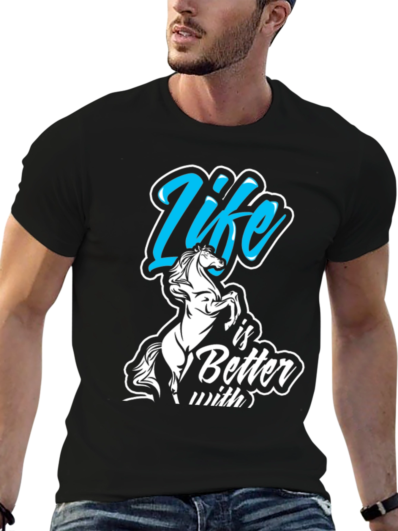 Life Is Better With Horses Graphic T-Shirt