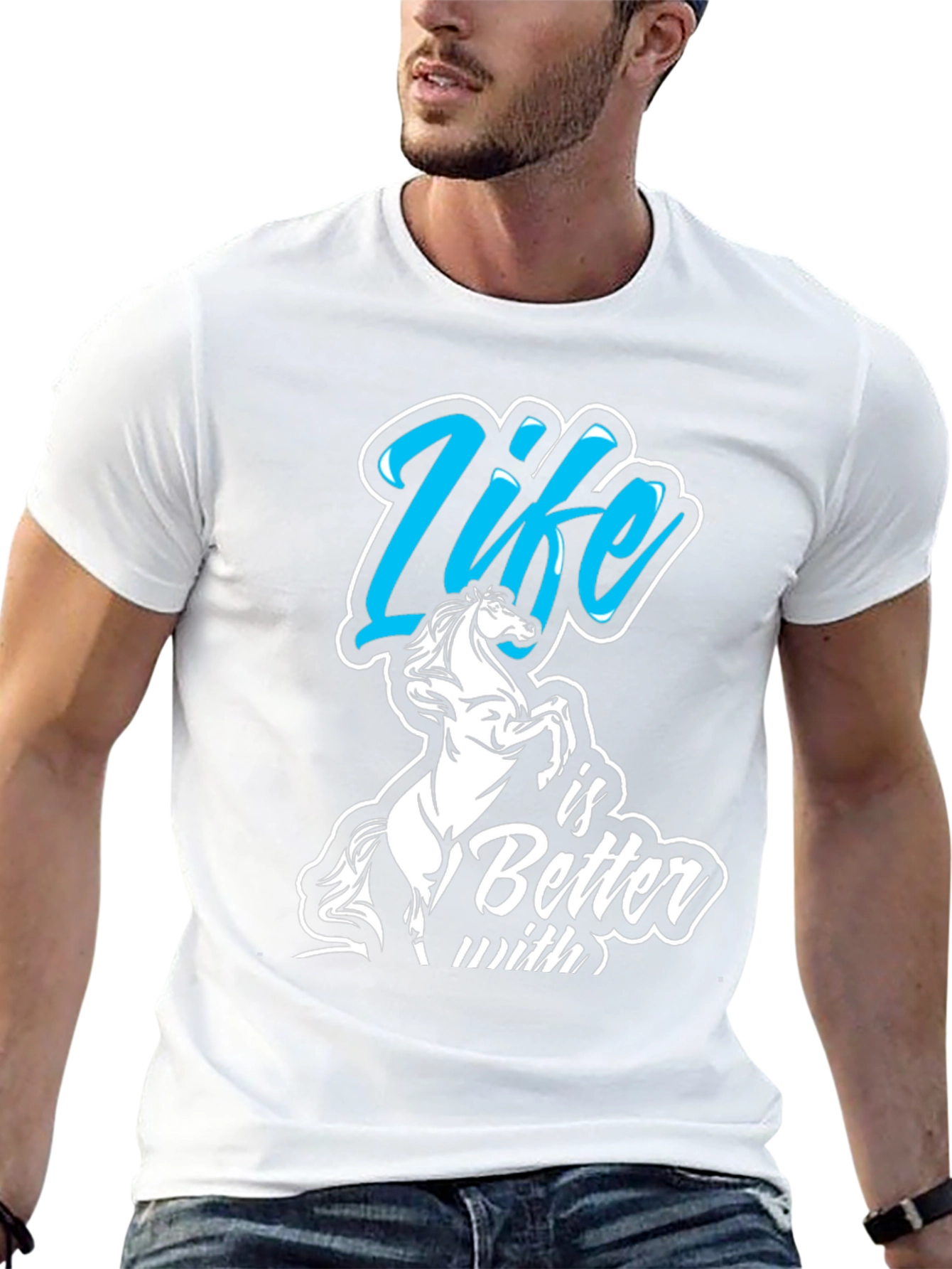 Life Is Better With Horses Graphic T-Shirt