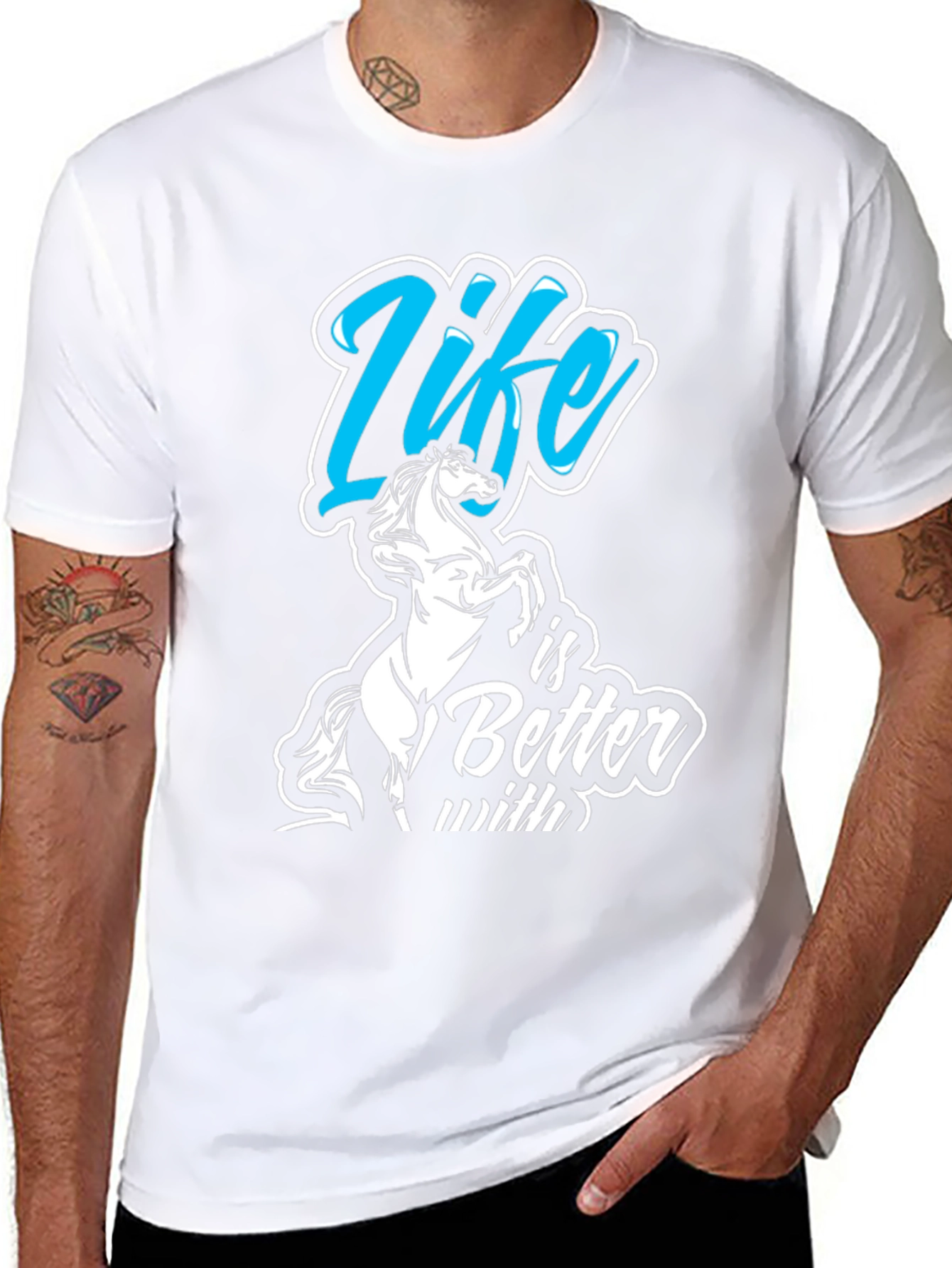 Life Is Better With Horses Graphic T-Shirt