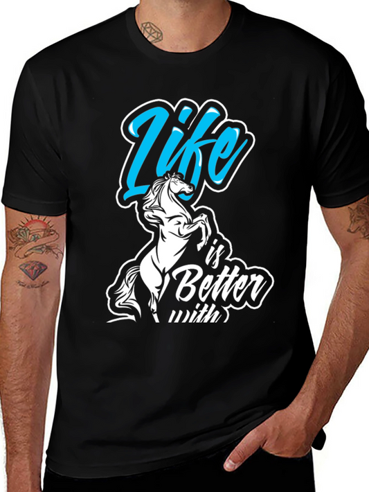 Life Is Better With Horses Graphic T-Shirt