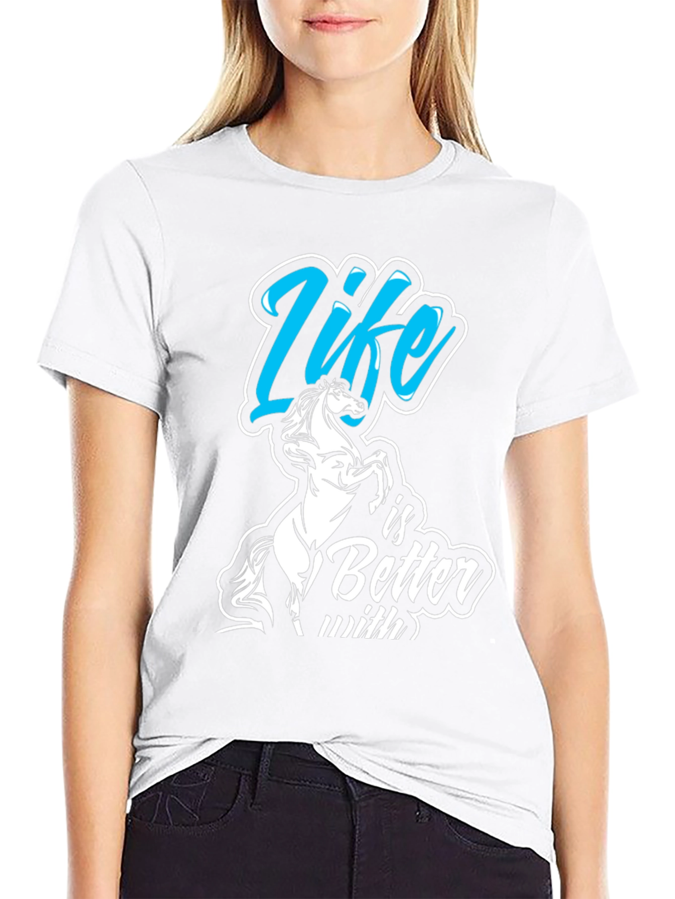 Life Is Better With Horses Graphic T-Shirt
