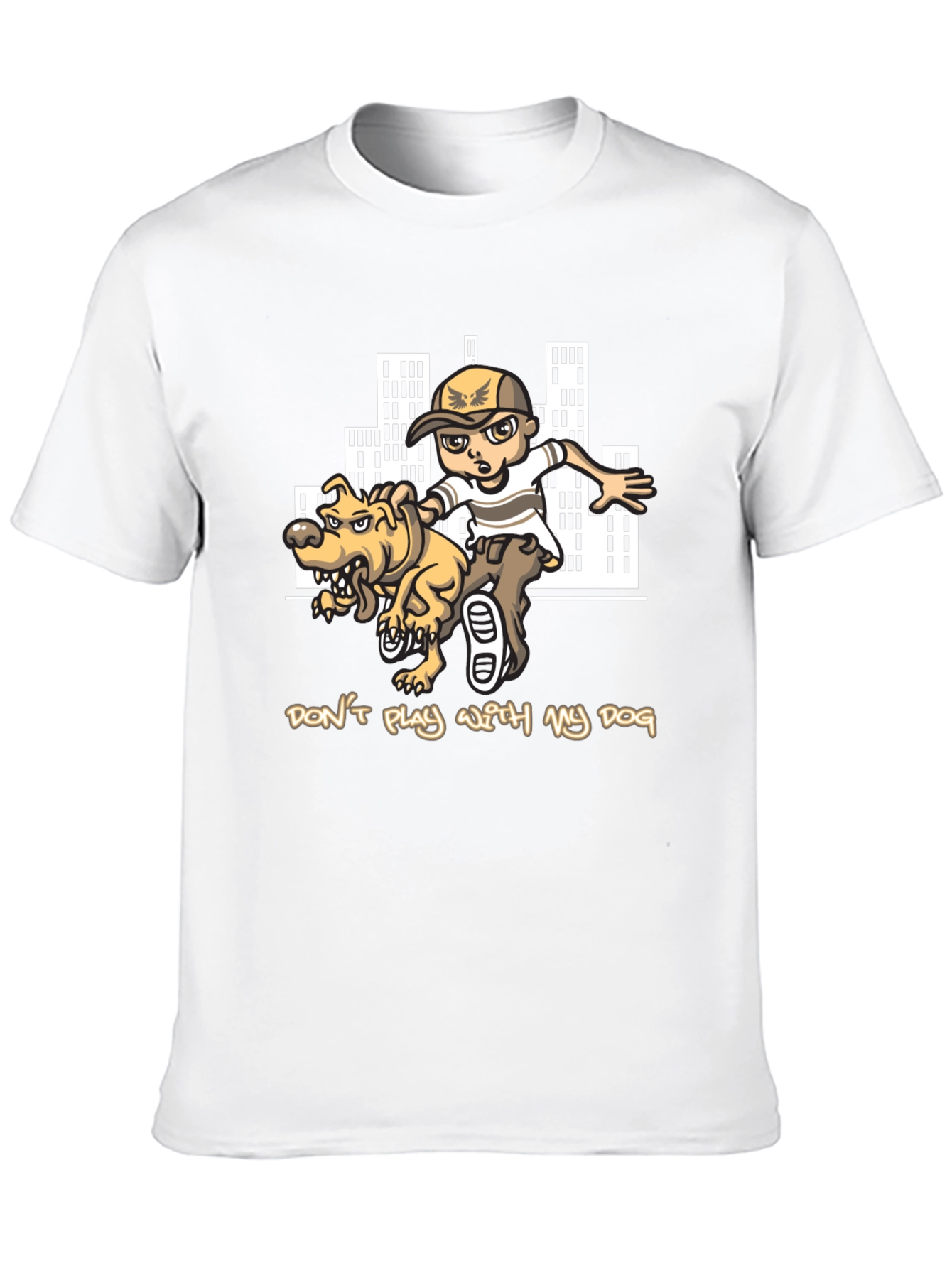 Dont Play With My Dog Black T-Shirt