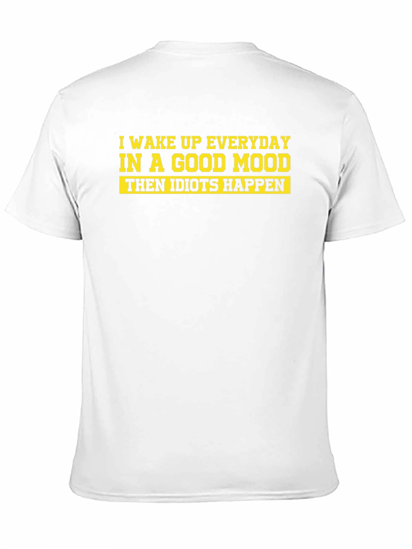 Funny Idiots Happen Graphic Tee - Black T-Shirt