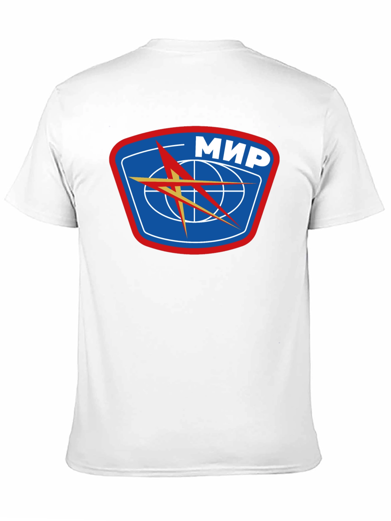 Retro MIR Space Station Black T-Shirt