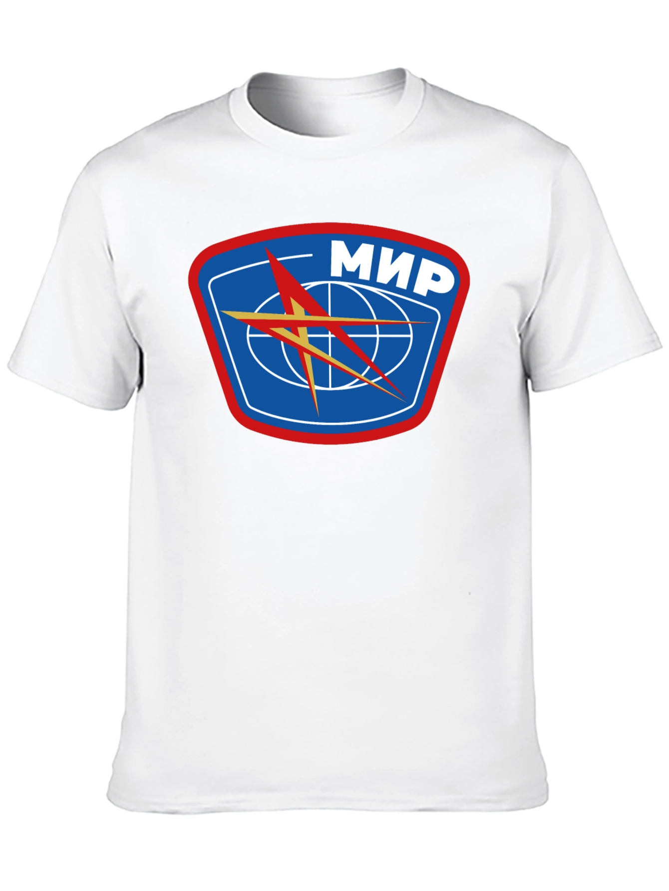 Retro MIR Space Station Black T-Shirt