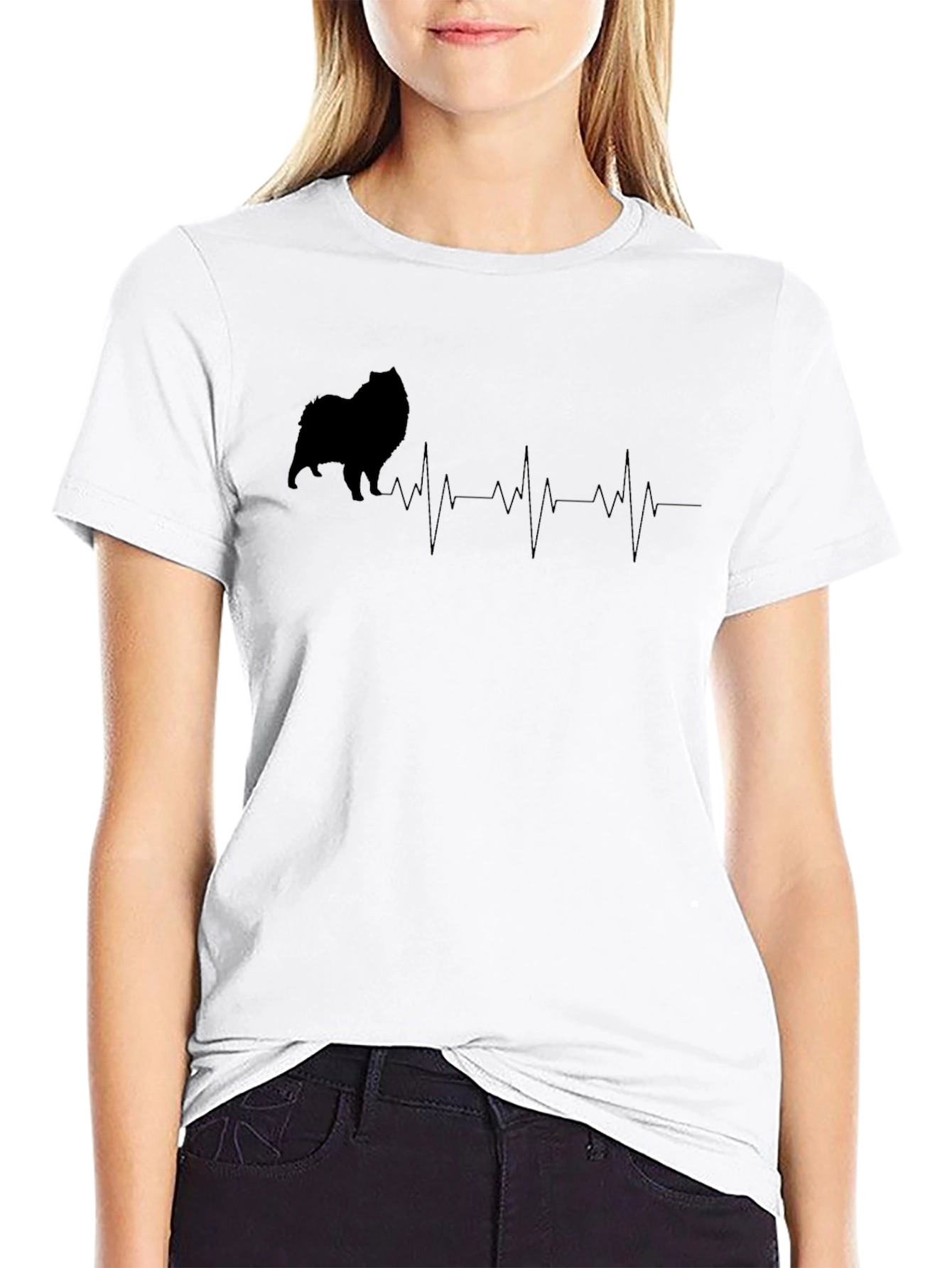 Dog Heartbeat T-Shirt - Mens Black Tee