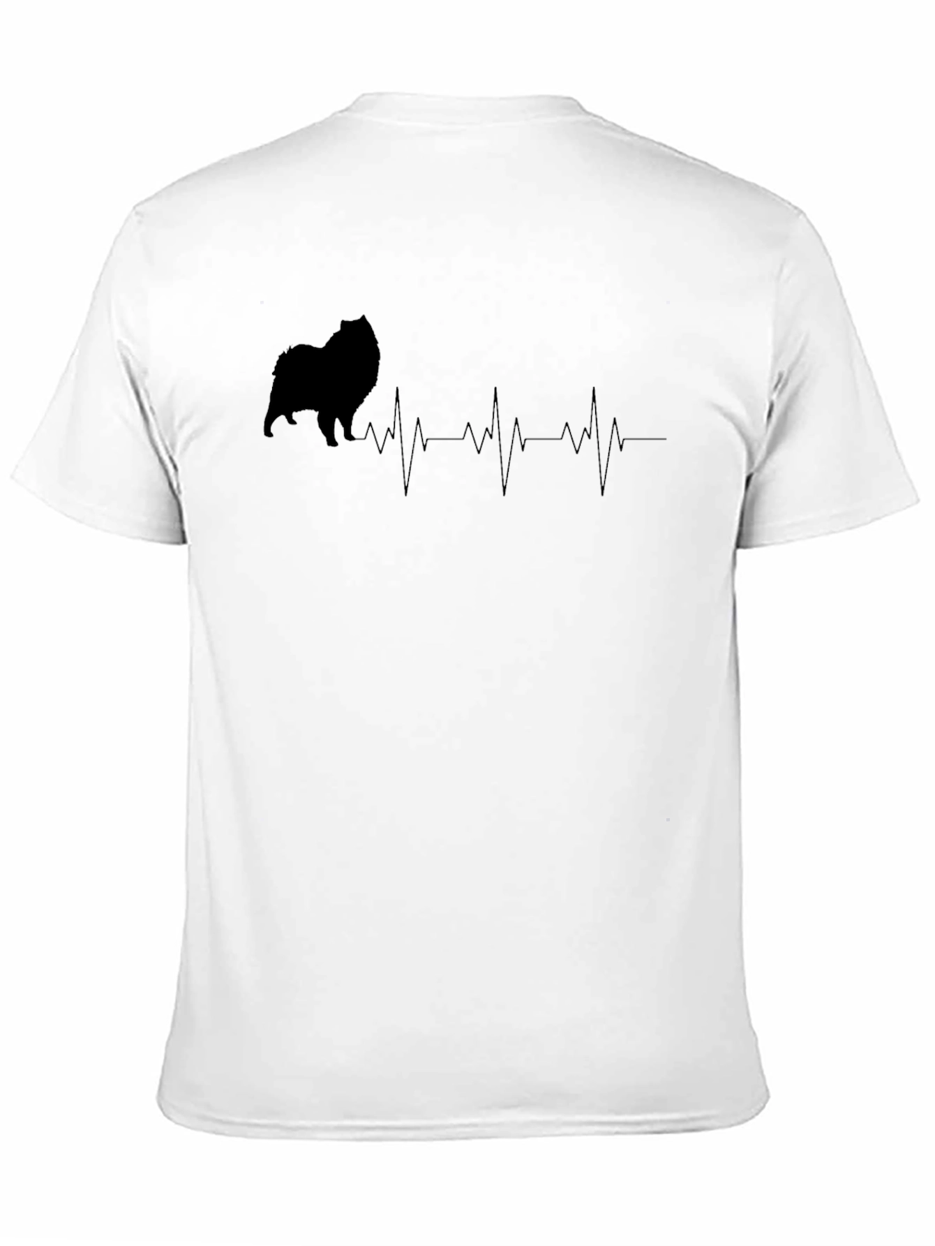 Dog Heartbeat T-Shirt - Mens Black Tee