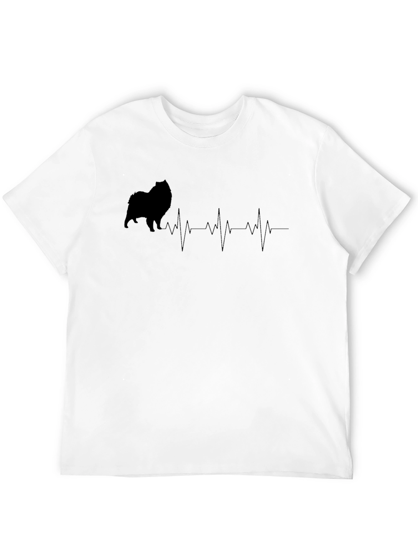 Dog Heartbeat T-Shirt - Mens Black Tee