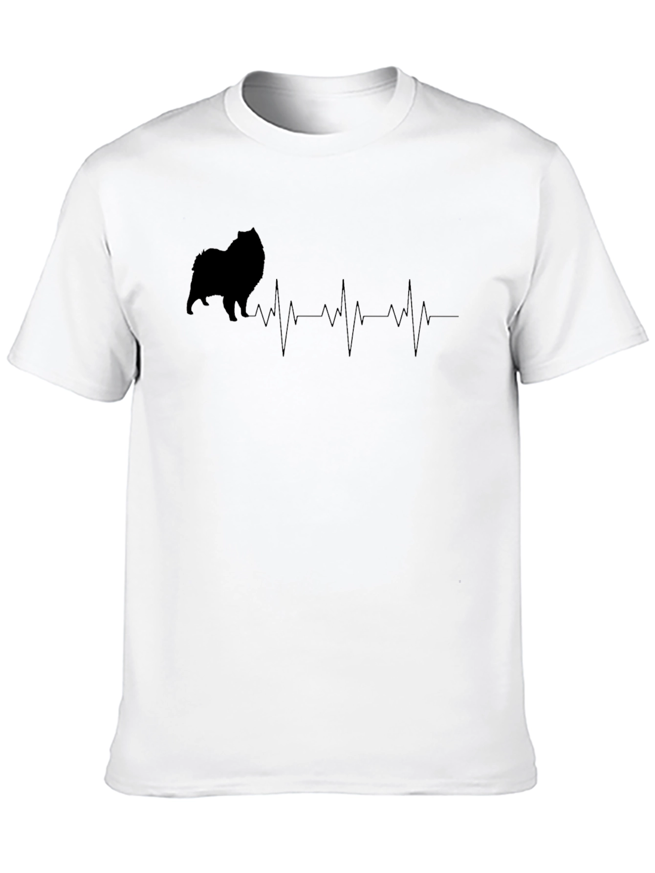 Dog Heartbeat T-Shirt - Mens Black Tee