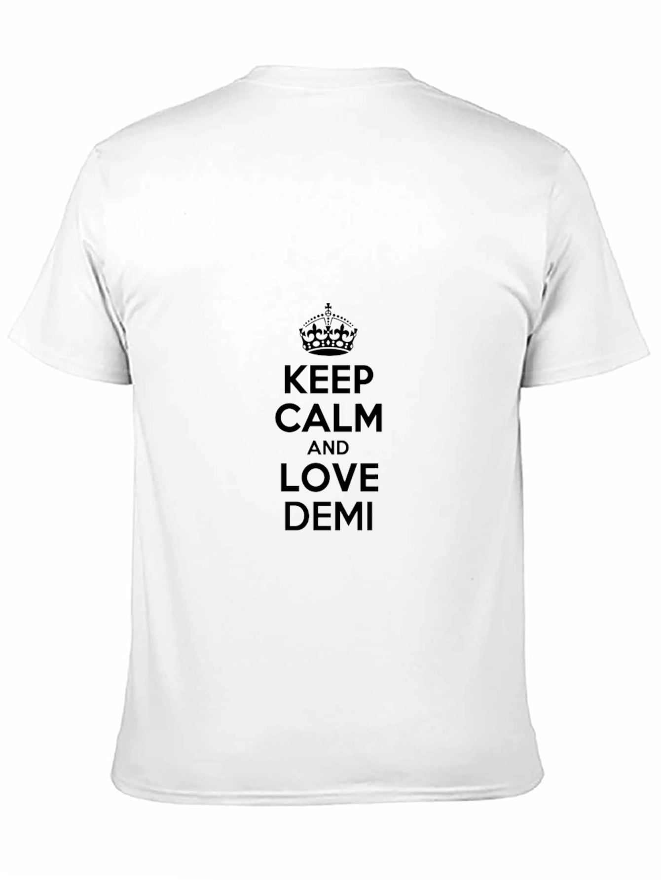 Keep Calm and Love Demi Black T-Shirt