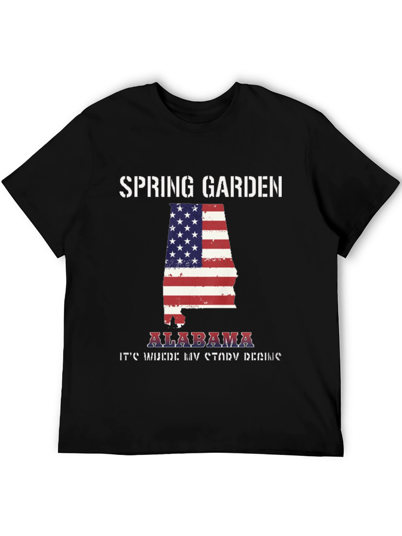 Spring Garden Alabama USA Flag T-Shirt