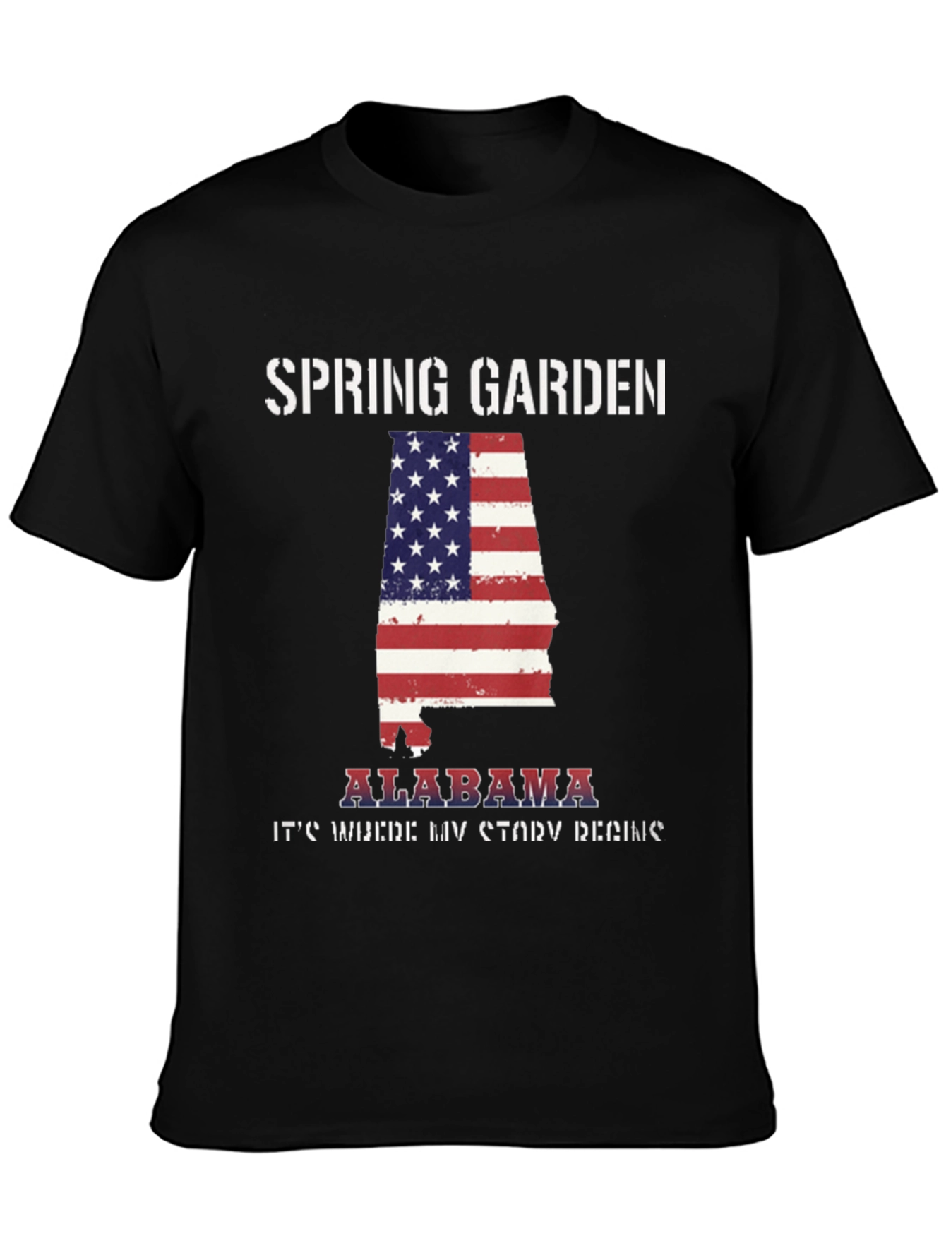 Spring Garden Alabama USA Flag T-Shirt