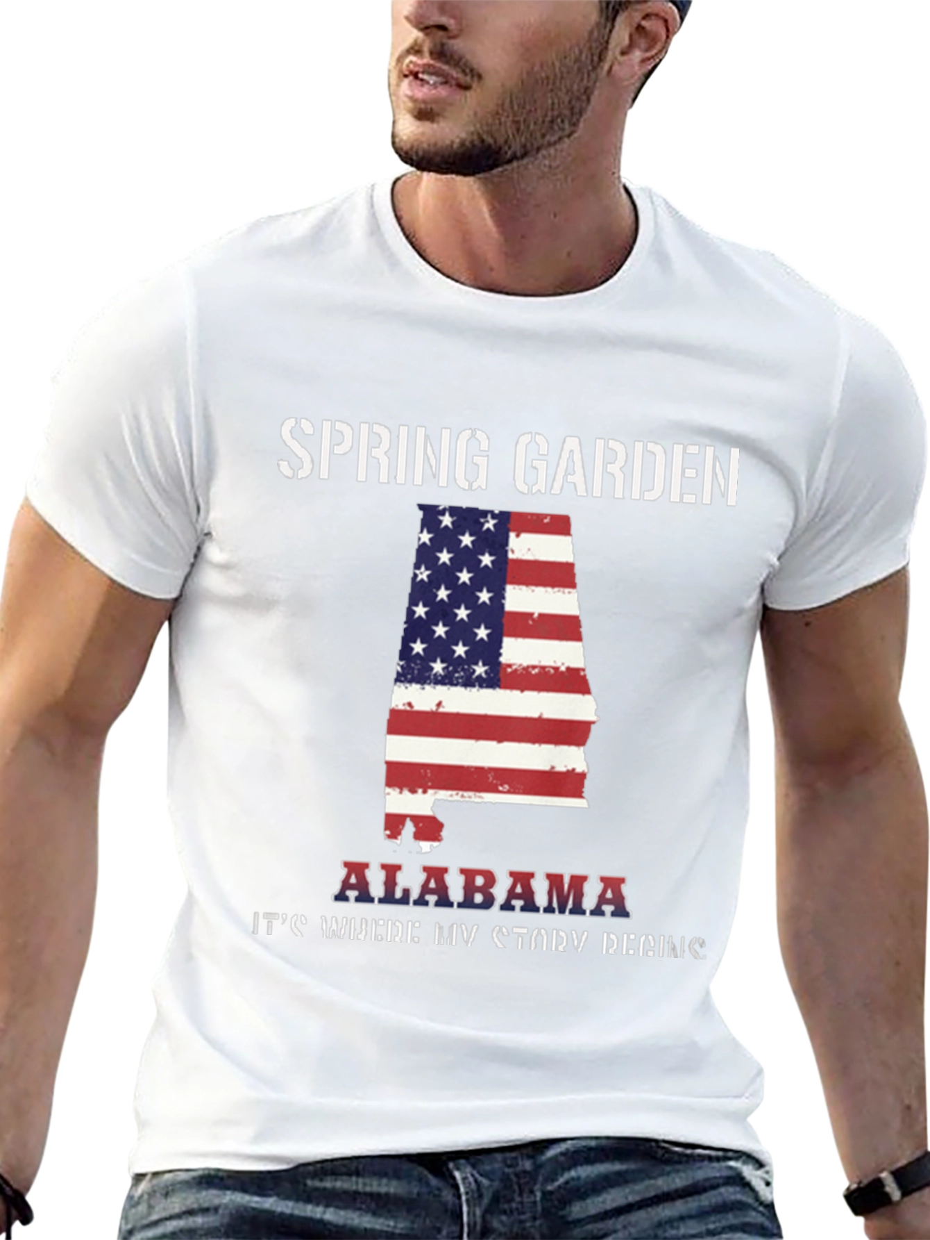 Spring Garden Alabama USA Flag T-Shirt